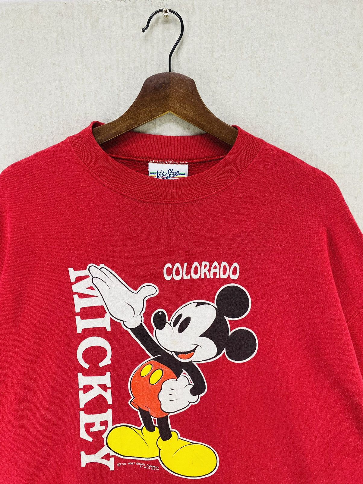 Mickey Mouse × Vintage Vintage 90s Micky Mouse Sweatshirt Big Logo Spellout Size XL Size US XL / EU 56 / 4 - 4 Thumbnail