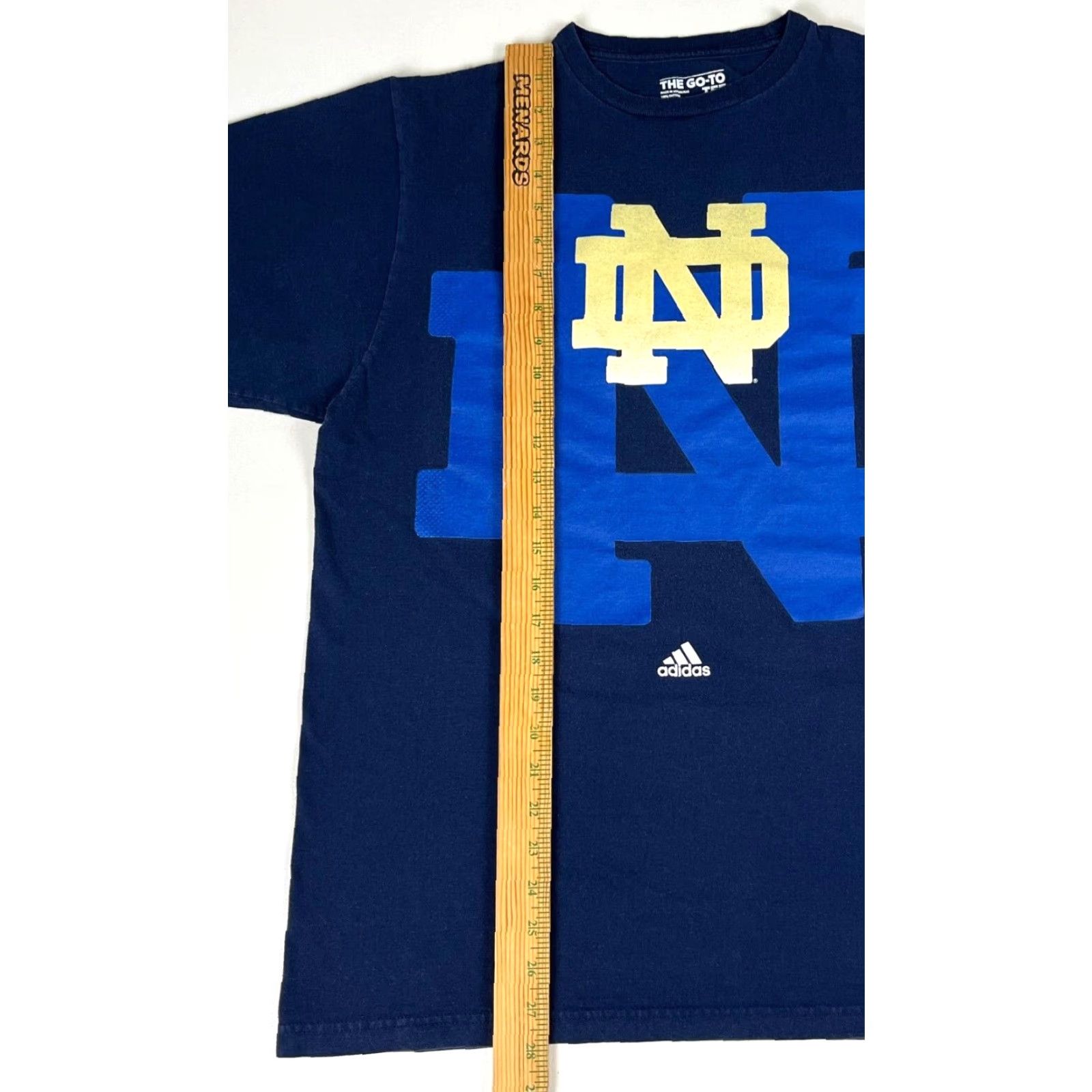 Adidas Adidas Notre Dame Fighting Irish T-Shirt Navy Blue L Logo Men Vintage Short Sleeve Crew Neck 2000s Size US L / EU 52-54 / 3 - 5 Thumbnail