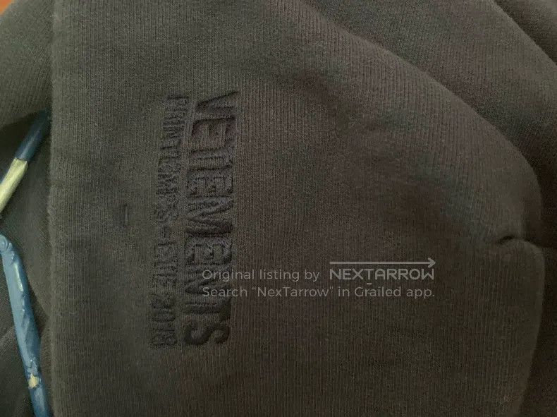 Vetements Vetements Navy Blue Ribbon Hoodie Size US XS / EU 42 / 0 - 4 Thumbnail