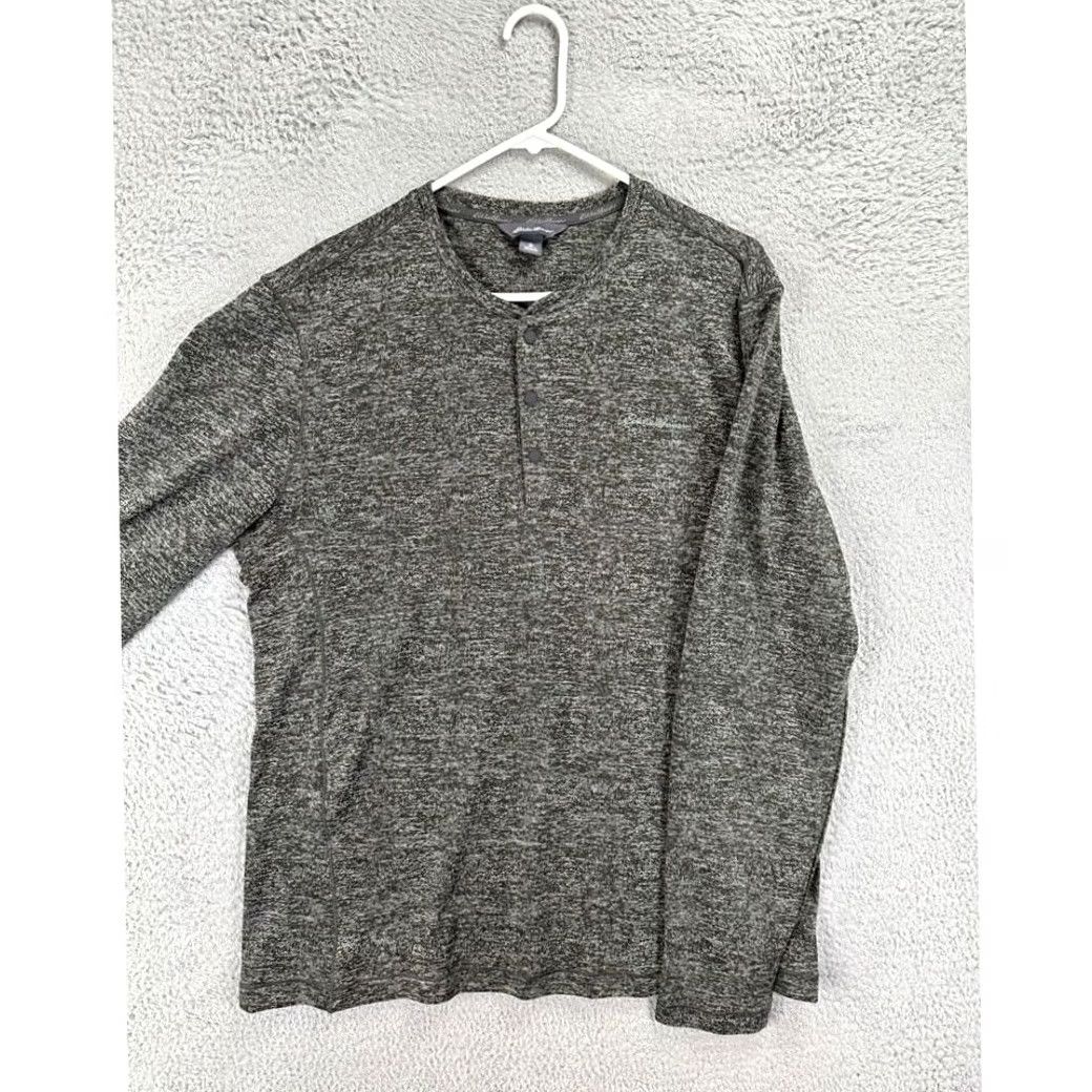 Eddie Bauer VINTAGE? Eddie Bauer Shirt Mens XL Olive Green Henley Thermal Henley Shirt Regular Sleeve Long Solid 0 Size US XL / EU 56 / 4 - 3 Thumbnail