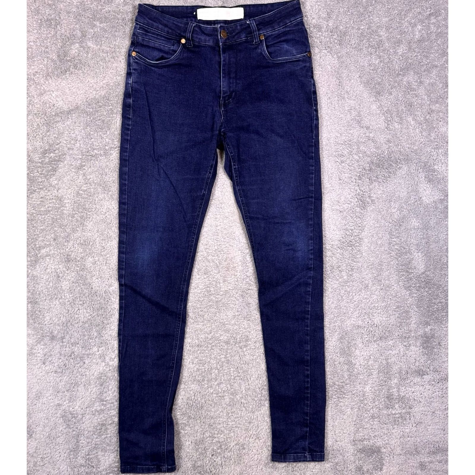 Vintage Barbell Apparel Jeans Mens 30x34 Blue Athletic Fit Stretch Denim Dark USA Made Shirt? Size US 30 / EU 46 - 2 Thumbnail