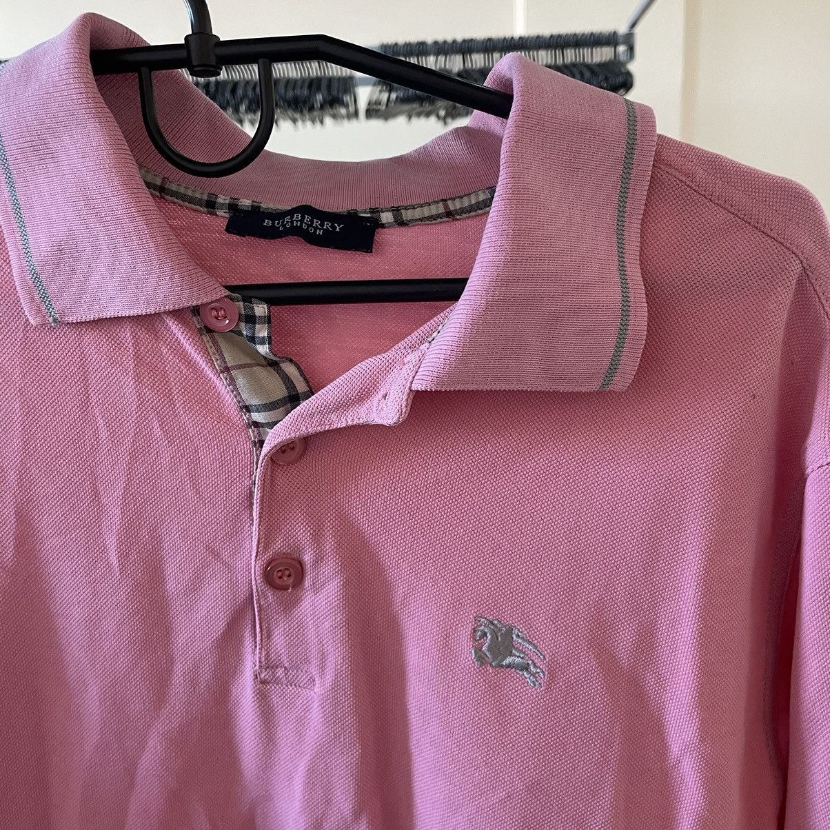 Burberry × Vintage BURBERRYS Luxury Brand Small Logo Collar Polo tee shirt old Size US XL / EU 56 / 4 - 2 Thumbnail