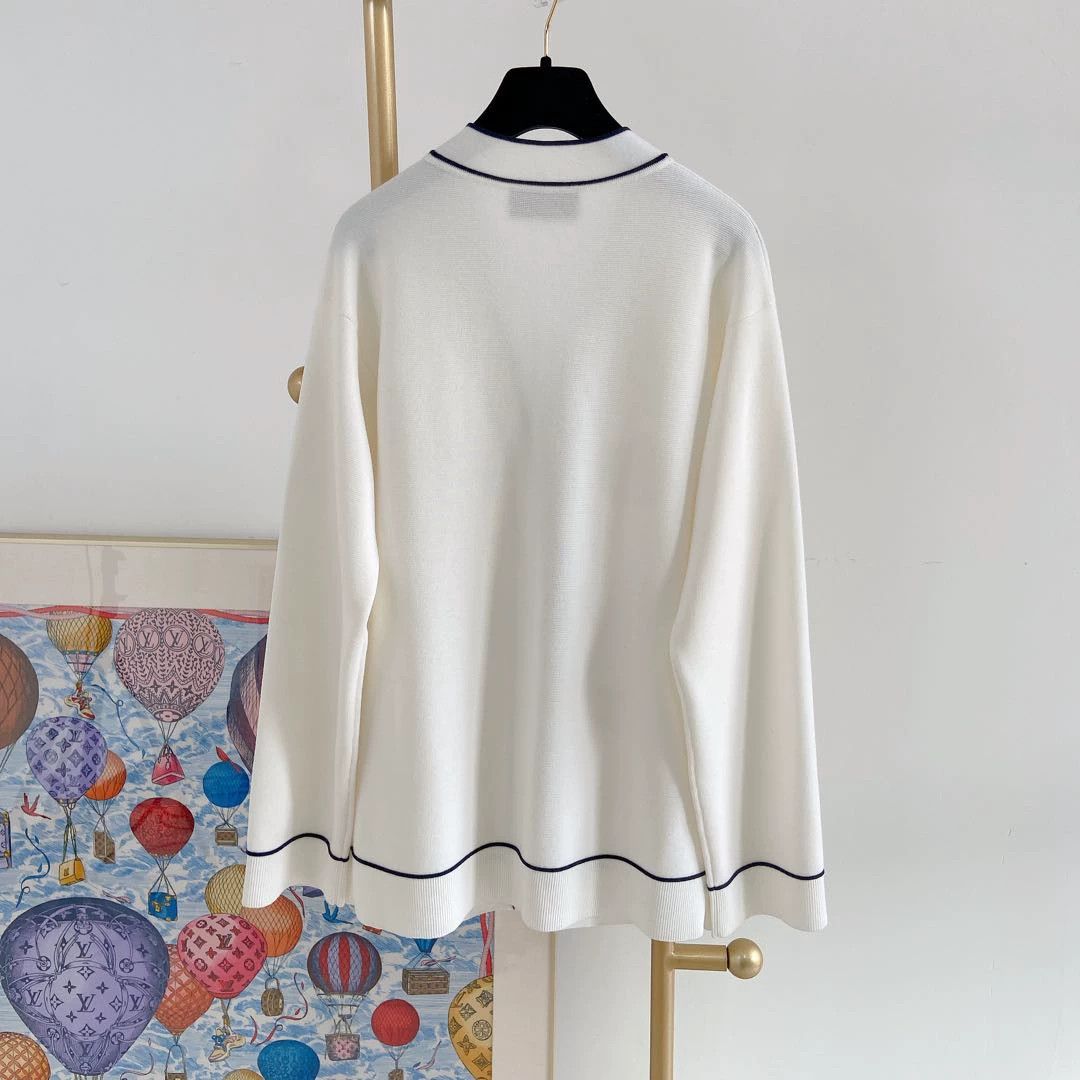 Gucci Gucci White Knit Cardigan S Size S / US 4 / IT 40 - 2 Thumbnail