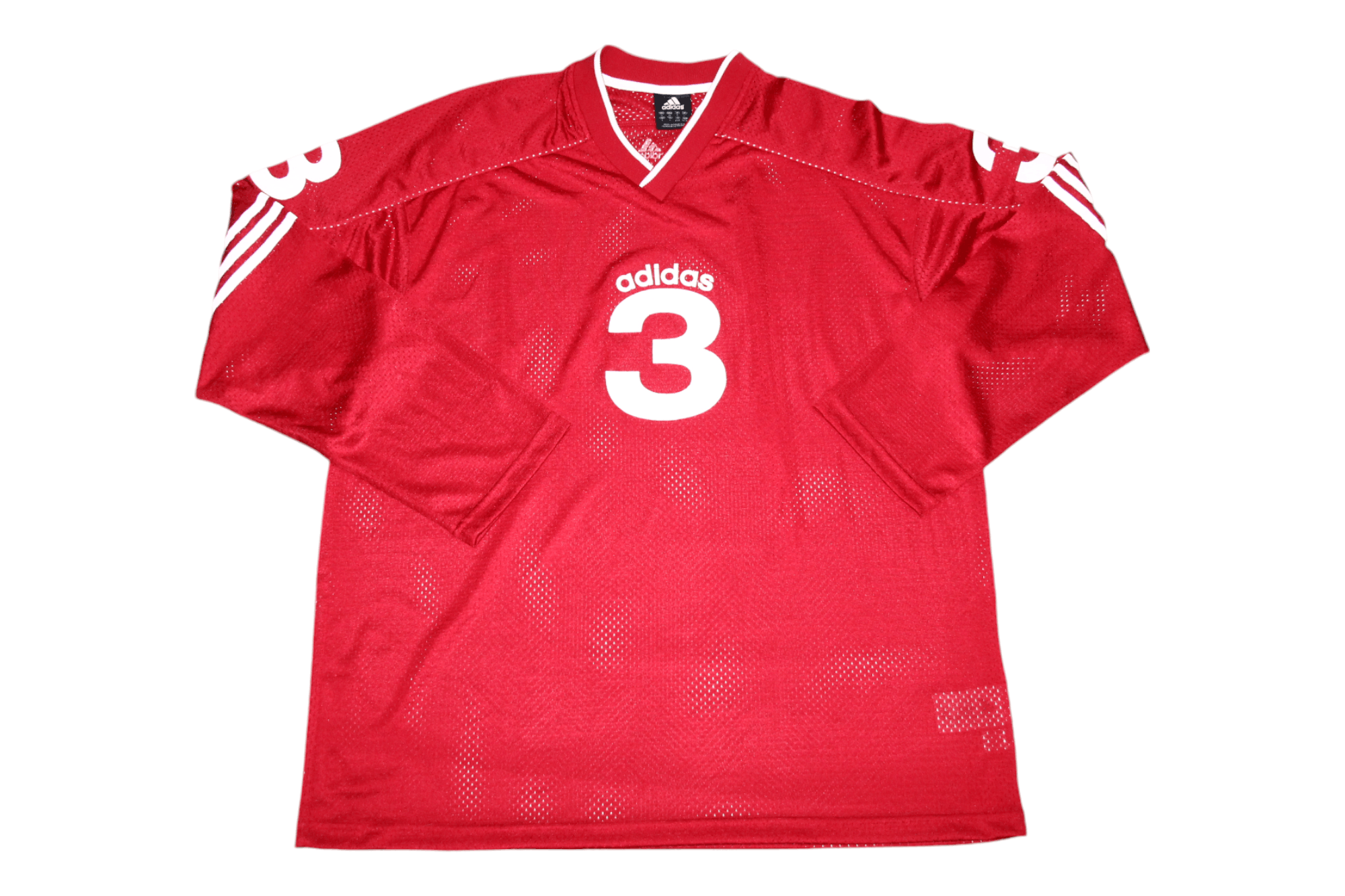 Adidas VTG Adidas #3 AdiTeam Hockey V-neck Mesh Jersey Size US L / EU 52-54 / 3 - 3 Thumbnail