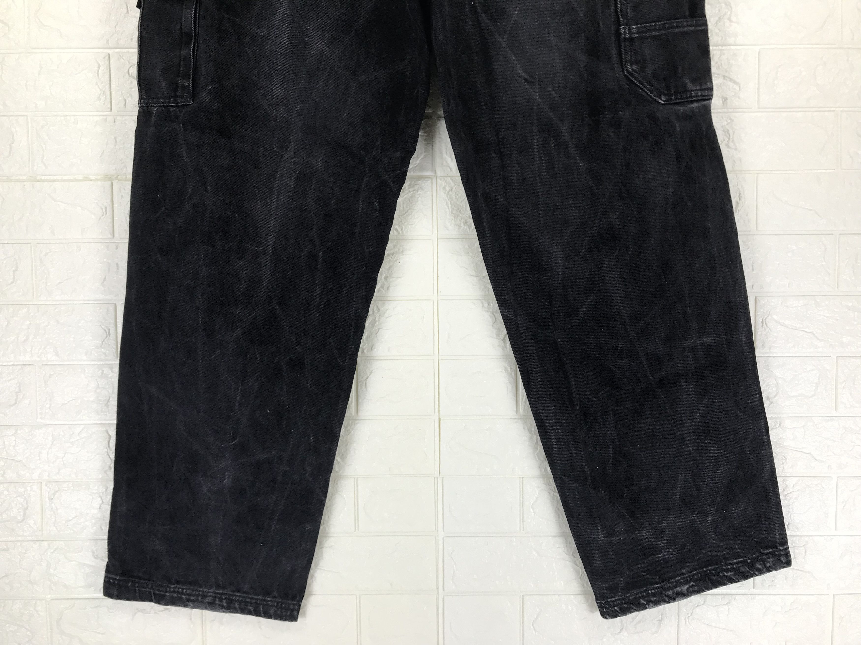 Fubu Vintage Fubu Faded Black Cargo Baggy Jeans Crazy Wide Denim Size US 38 / EU 54 - 4 Thumbnail