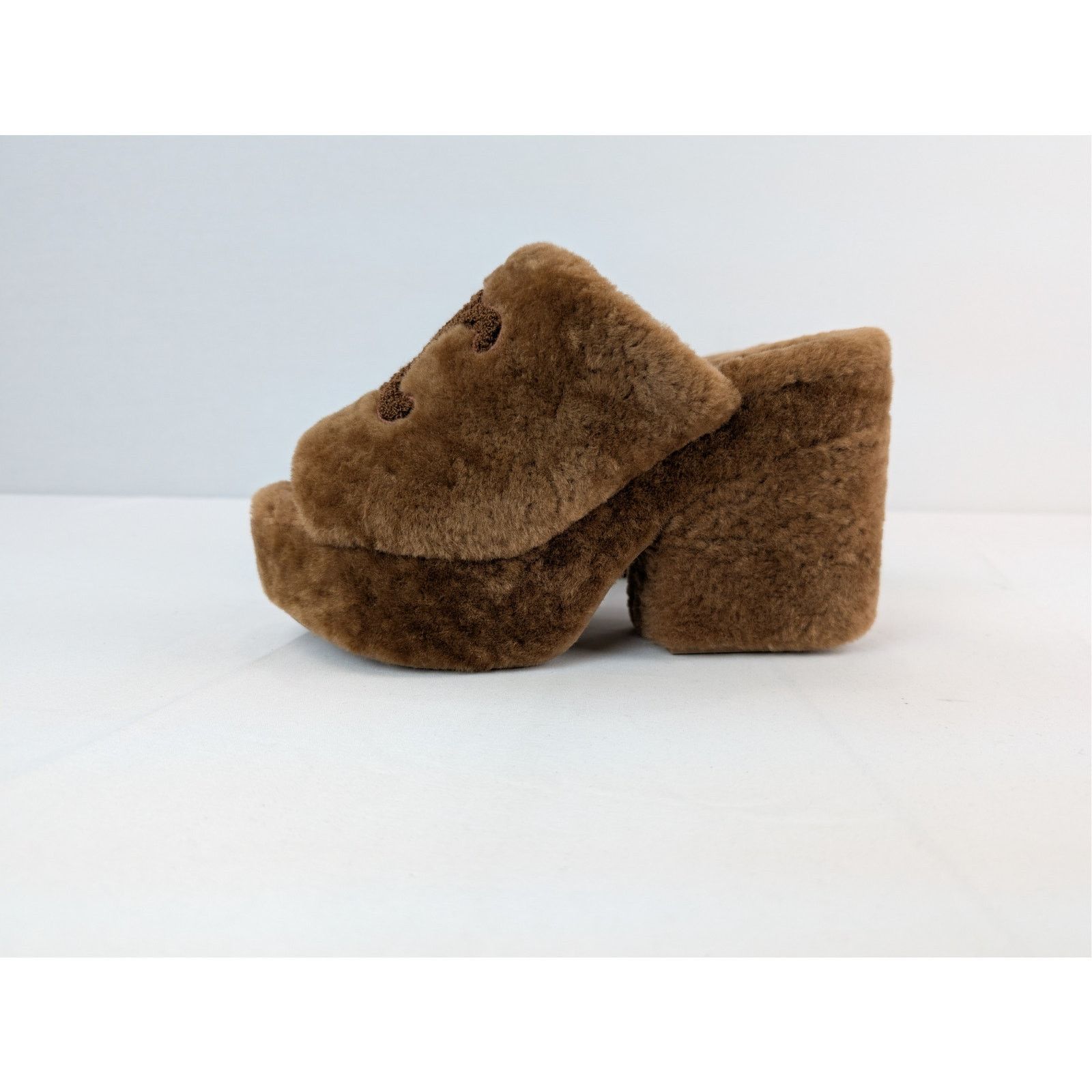 Celine o1rshd1 Elena Mule in Shearling Sandal slipper in Brown Size US 9 / IT 39 - 10 Thumbnail