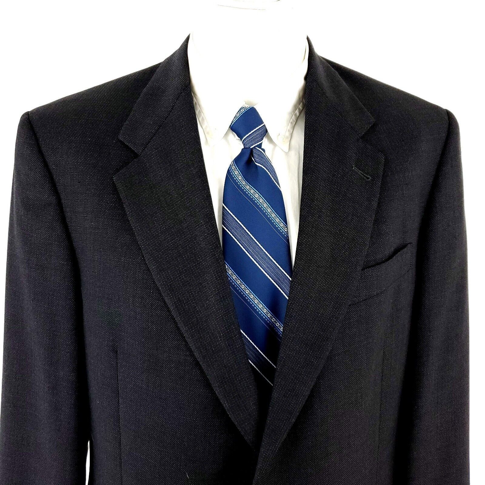 Hart Schaffner Marx Hart Schaffner Marx Nordstrom Wool Blazer 40R Gray Birdseye Size 40R - 1 Thumbnail