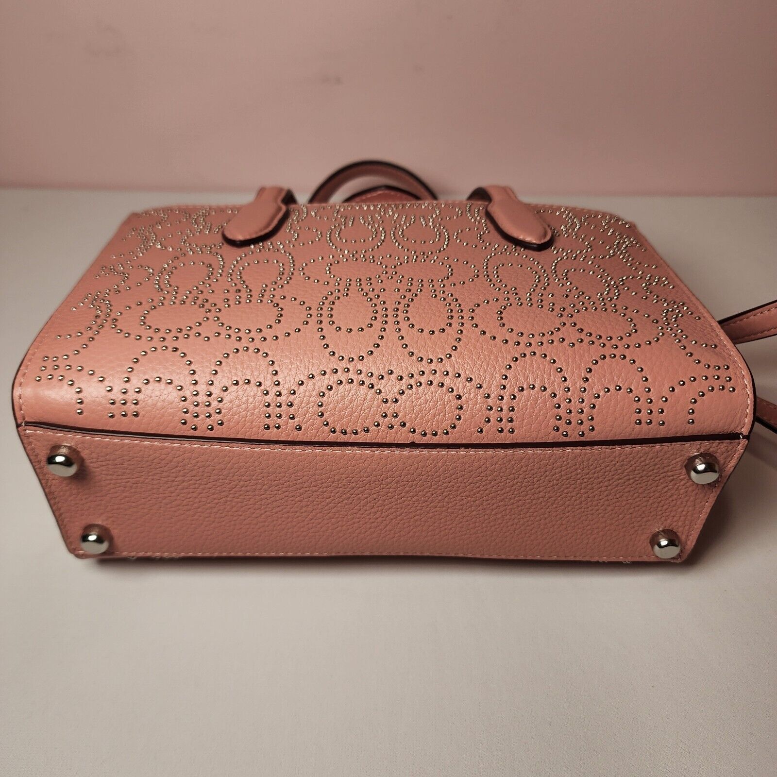 Coach Coach CX266 Nina Small Tote Bag Signature Rivets Petal Pink Size ONE SIZE - 7 Thumbnail