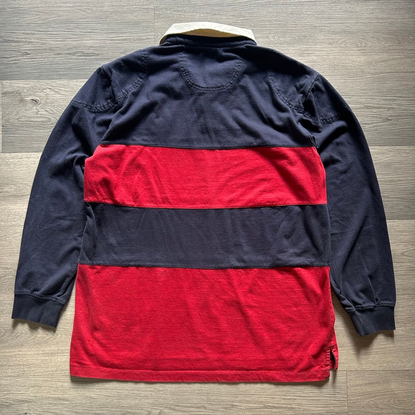 Izod Vtg y2k IZOD Men's Long Sleeve Striped Rugby collared Shirt Size US XL / EU 56 / 4 - 6 Thumbnail