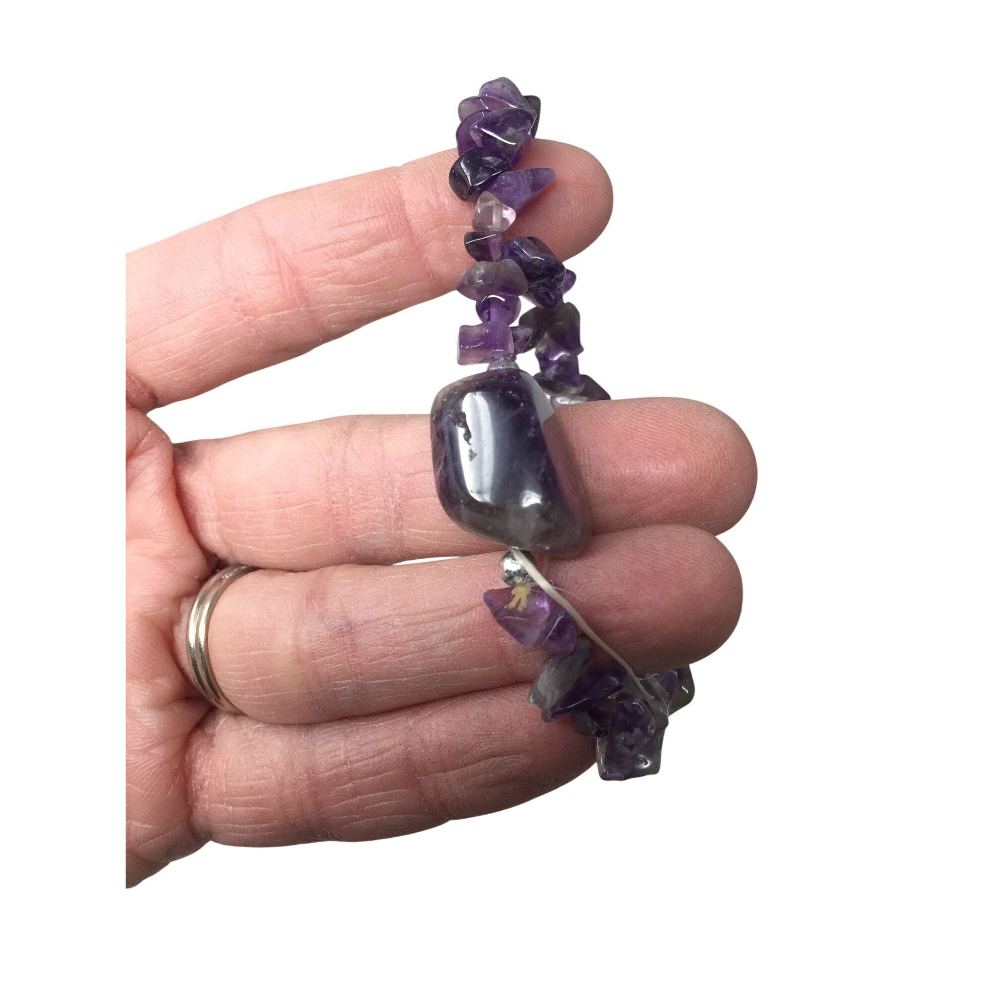 Handmade Handmade Purple Gemstone/Crystal Bracelet Size ONE SIZE - 2 Thumbnail