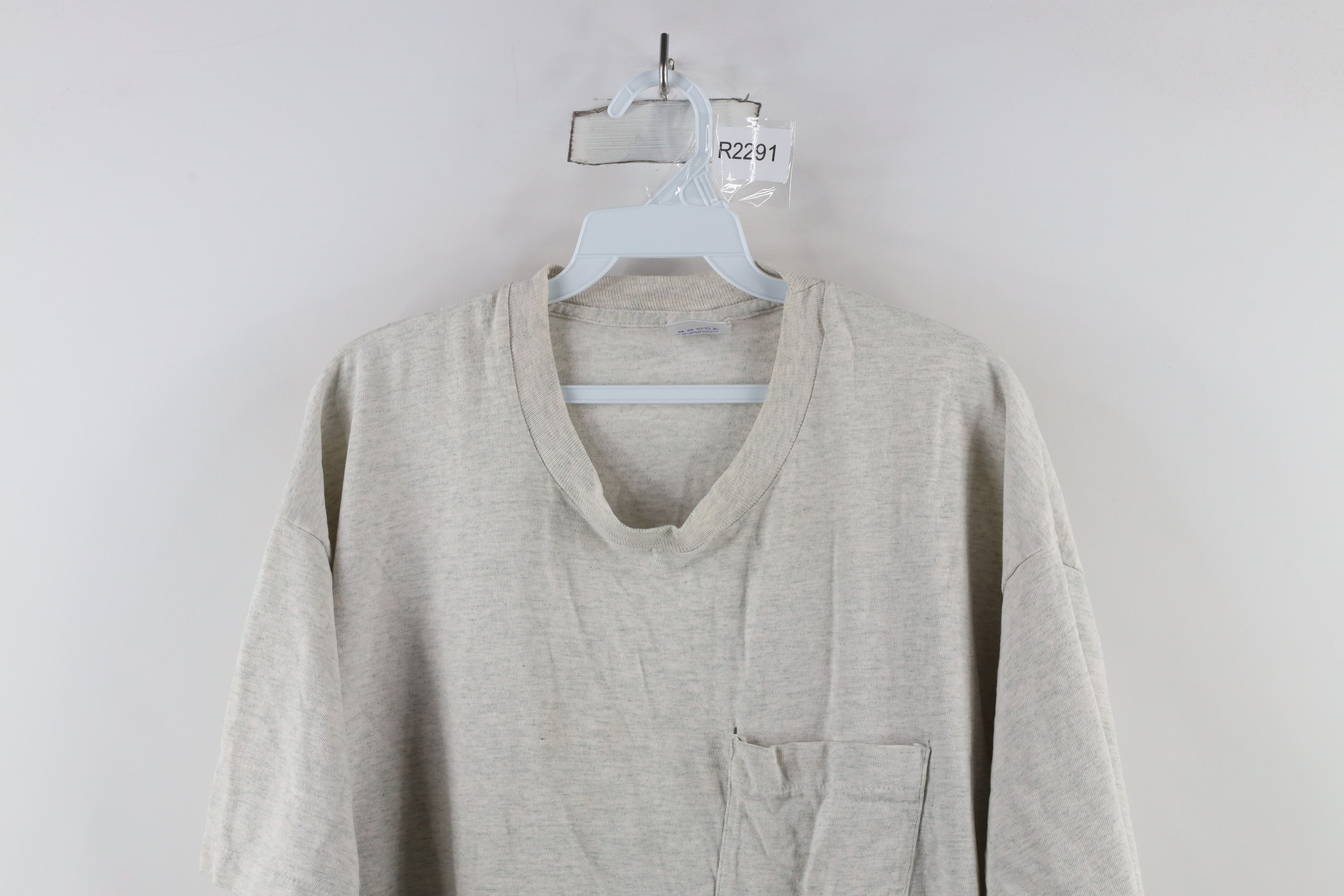 Vintage Vintage 90s Streetwear Short Sleeve Pocket T-Shirt Gray USA Size US XXL / EU 58 / 5 - 2 Thumbnail