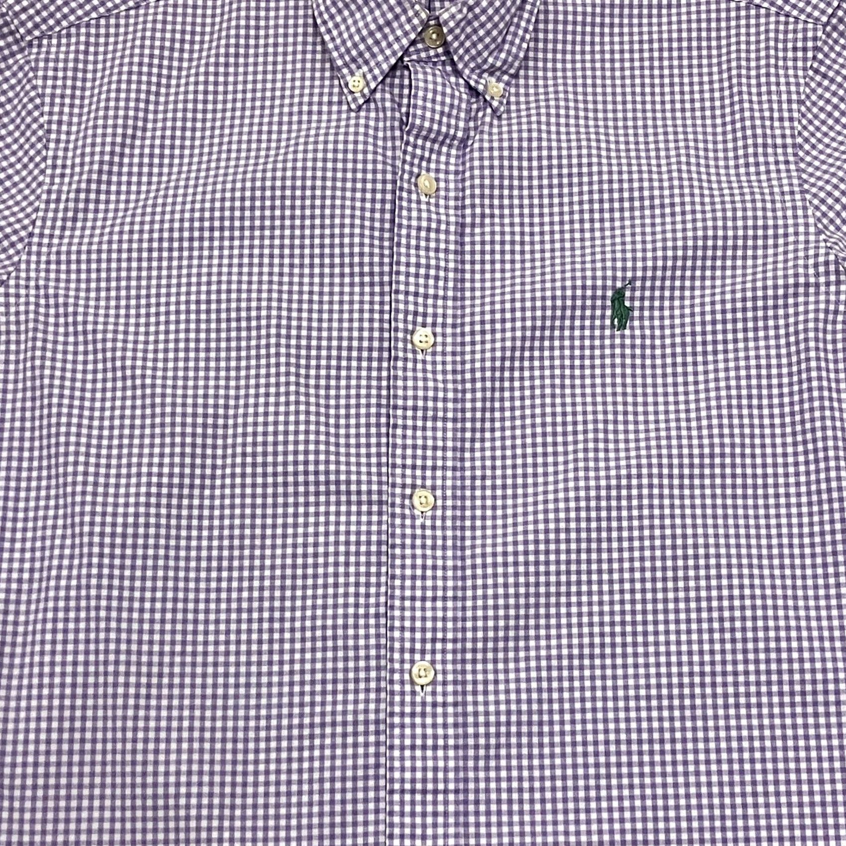 Ralph Lauren Ralph Lauren Shirt Mens Medium Purple Check Cotton Short Sleeve Button Down Size US M / EU 48-50 / 2 - 3 Thumbnail