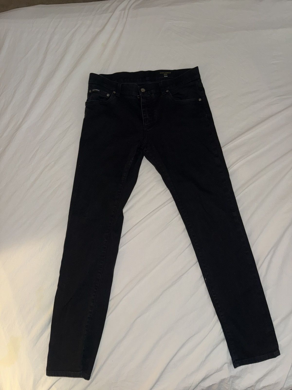 Dolce & Gabbana Dolce & Gabbana Black Slim Fit Denim Jeans Size 50 (34 US) Size US 34 / EU 50 - 5 Thumbnail