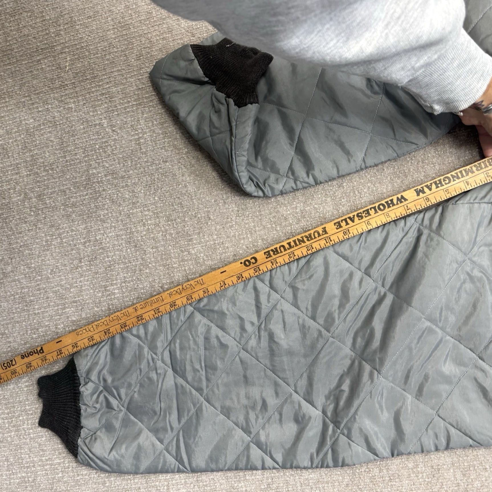 Vintage VINTAGE BVD Insulated Pants Mens M USA Made Hunting Work Wear Snap Front Gray Canvas 50s Straight Ankle 29in Inseam Mens Size US 31 - 7 Thumbnail