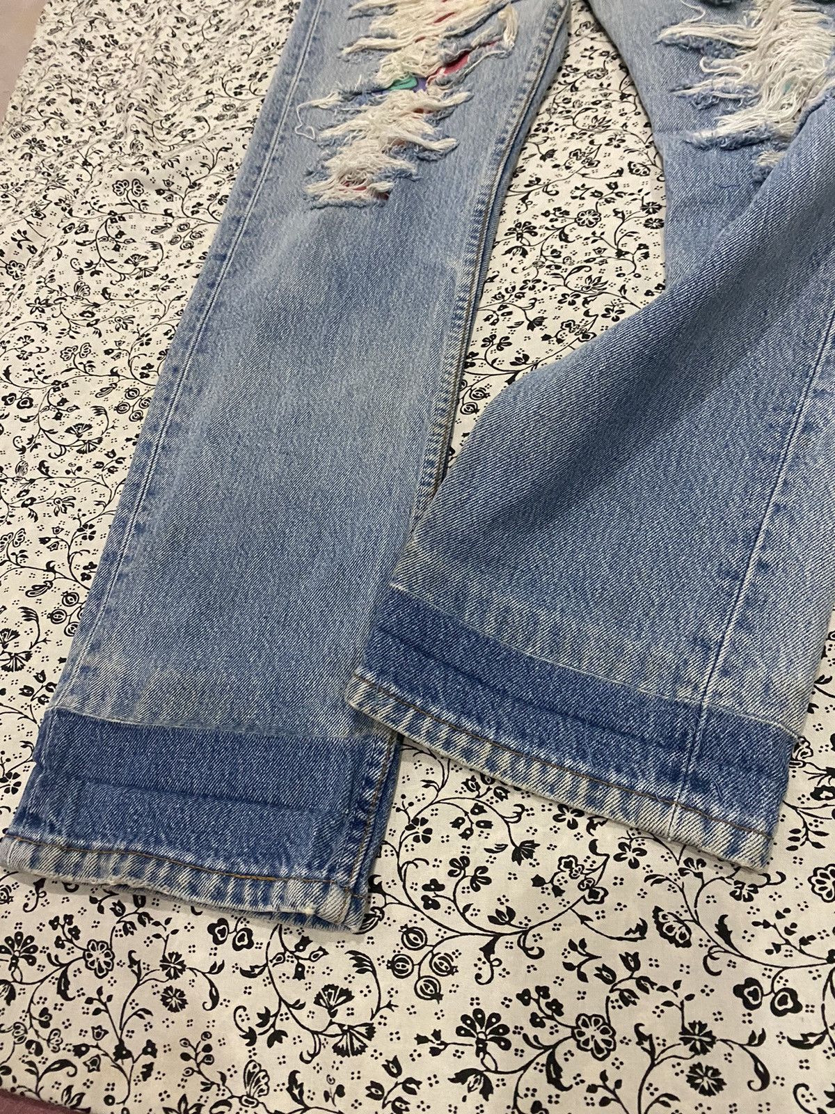 Levi's × Mickey Mouse × Vintage vtg 90’s levis 501 x mickey mouse Size US 30 / EU 46 - 7 Thumbnail
