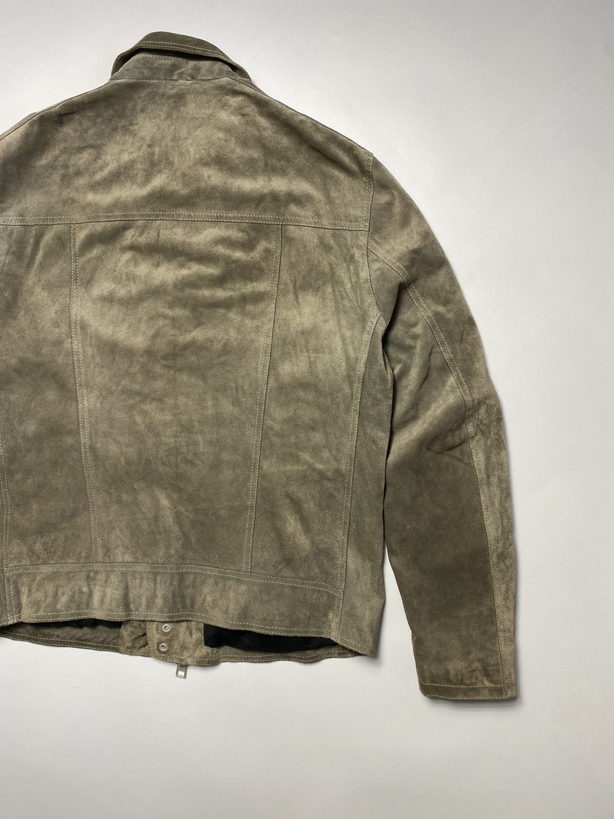 Allsaints Allsaints Crawley Calf Suede Biker Leather Jacket Size US XL / EU 56 / 4 - 16 Thumbnail