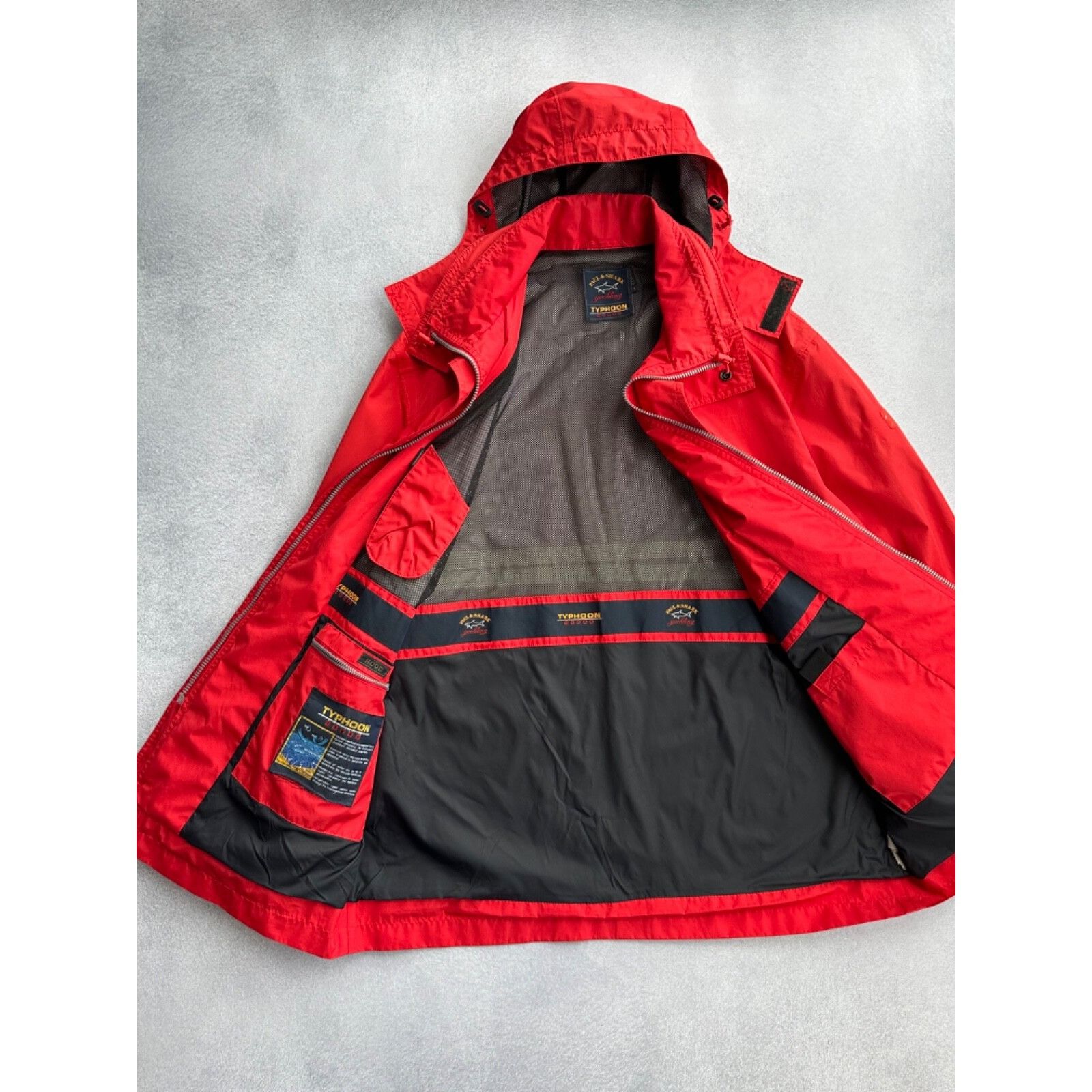 Paul & Shark Vintage Paul & Shark Typhoon 20000 Red Mens Windbreaker Jack Size US L / EU 52-54 / 3 - 8 Thumbnail