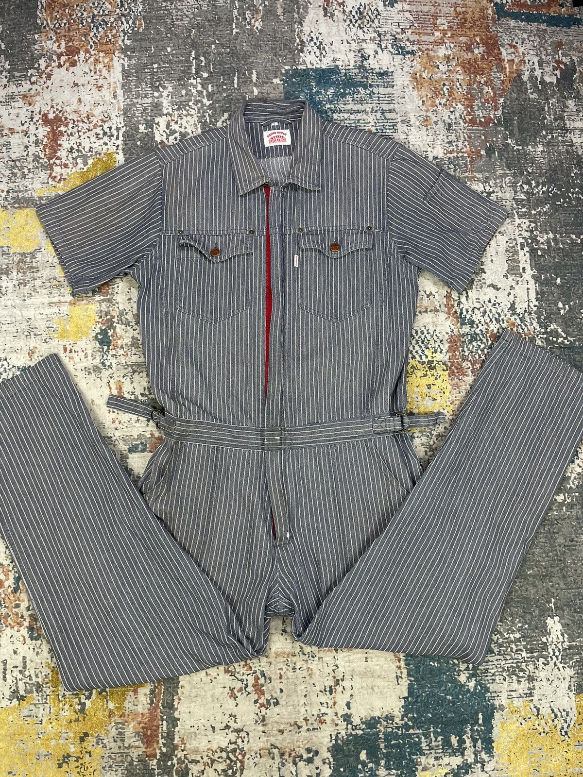 Round House Denim Striped Works Coveralls