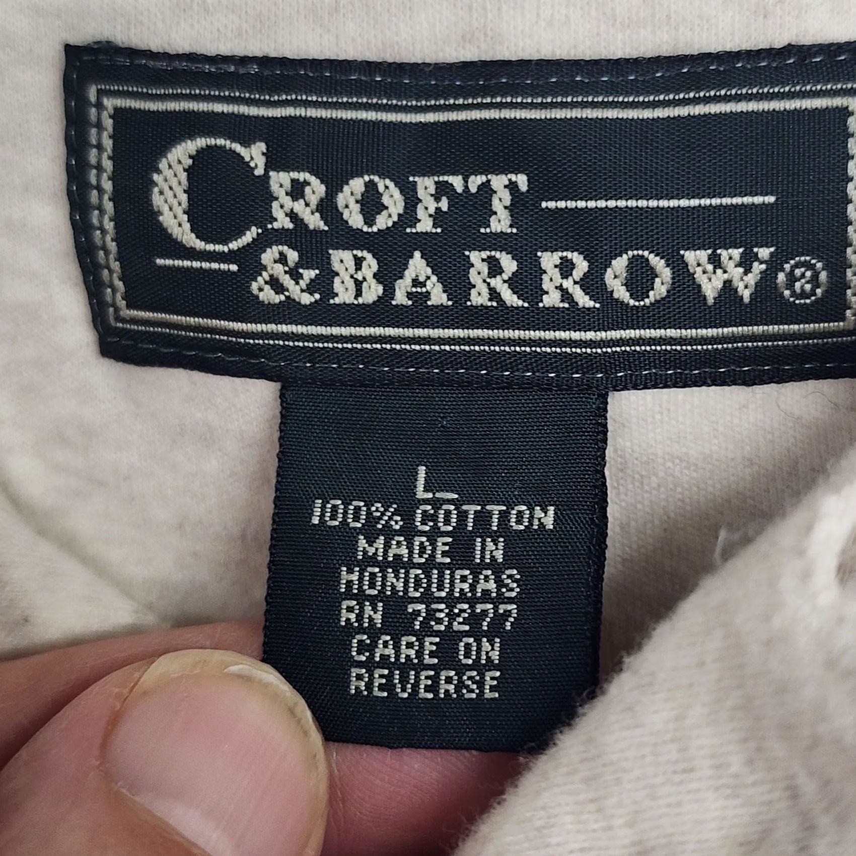 Croft & Barrow VINTAGE Croft & Barrow Polo Shirt Mens L 100% Cotton Short Sleeve Cream Collared Pullover 28in 3/4 Sleeve Soft Size US L / EU 52-54 / 3 - 3 Thumbnail