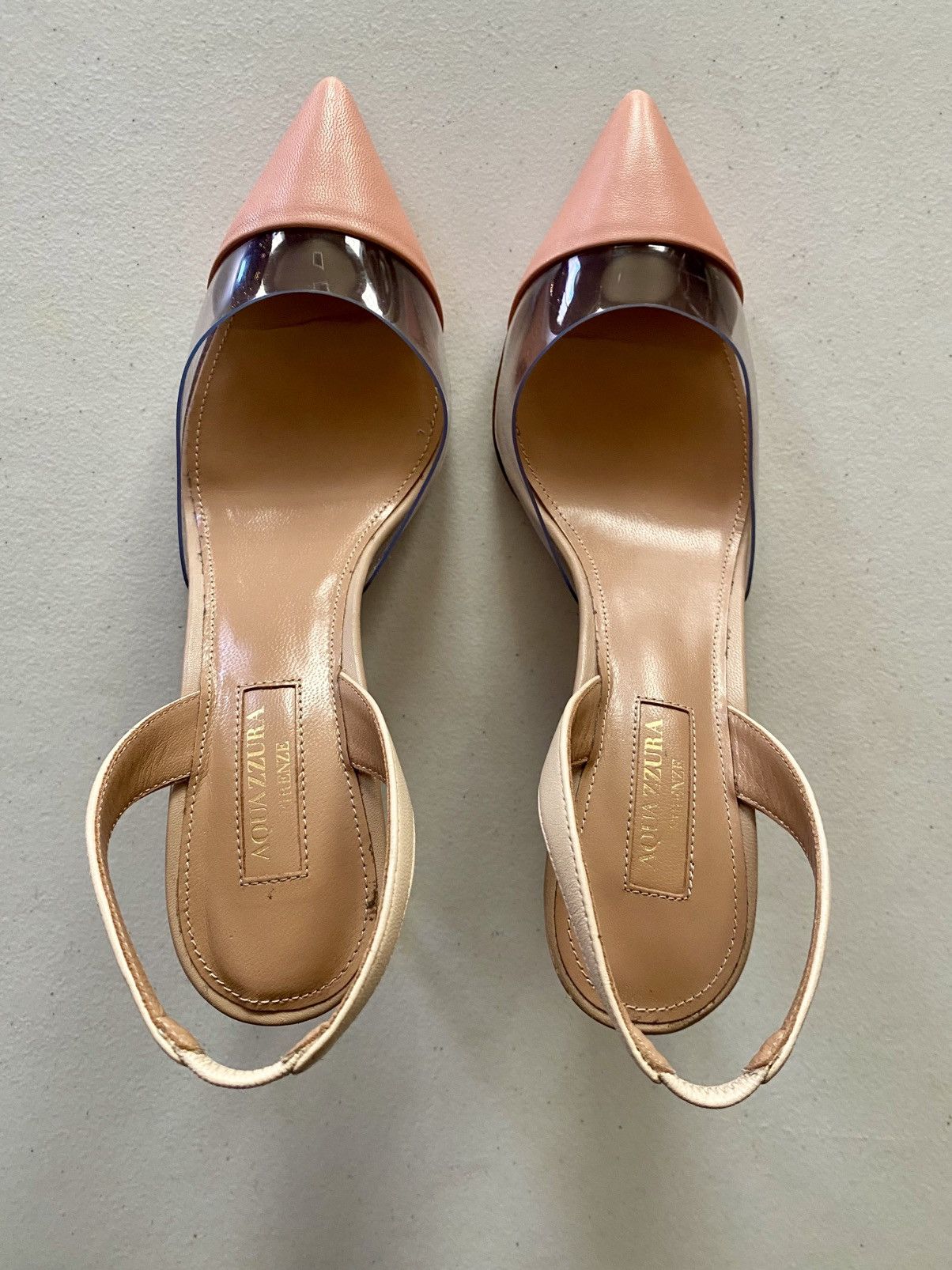 Aquazzura Aquazzura So Nude 85 Contrast Slingback Pumps 36.5 6.5US VGC Size US 6.5 / IT 36.5 - 9 Thumbnail