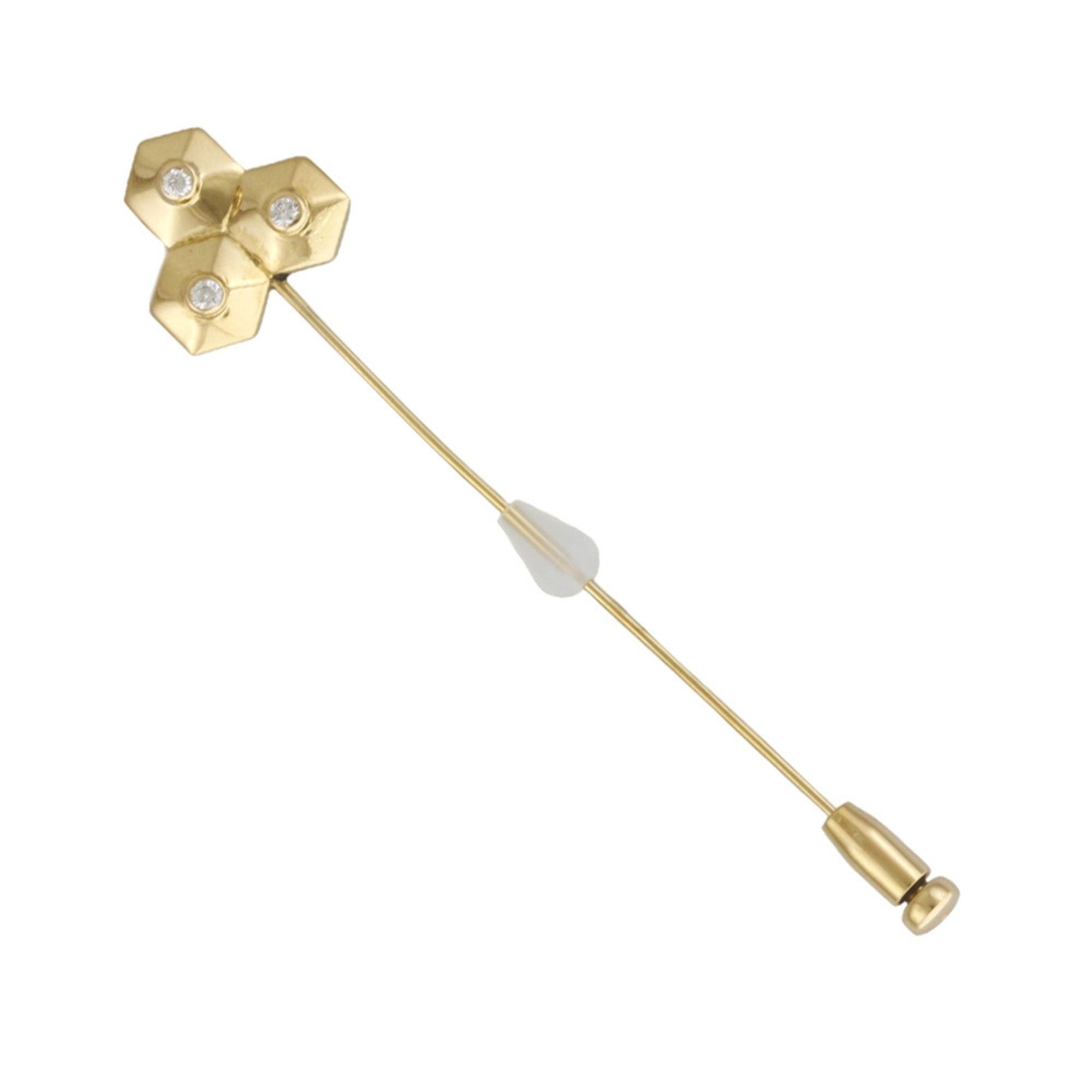 image of Christian Dior Dior Tie Pin 18K Gold Diamond Men's in Yellow