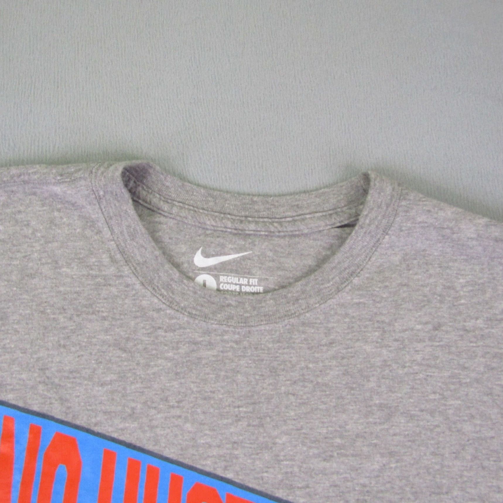 Nike VINTAGE Nike Shirt Men Large Gray Regular Fit No Hustle No Progress Athletic Workout Gym Size US L / EU 52-54 / 3 - 3 Thumbnail