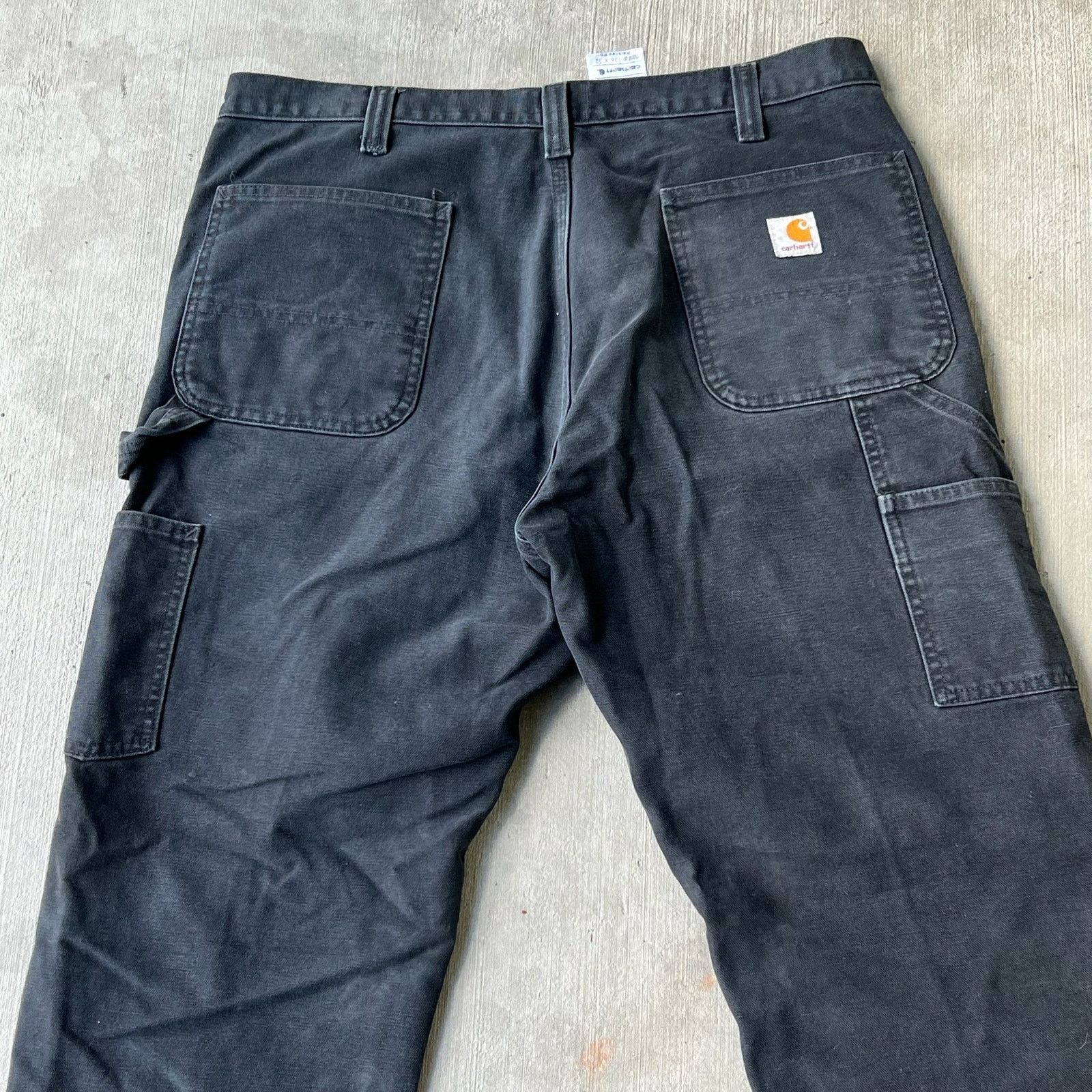 Carhartt × Vintage Carhartt black faded double knee work wear carpenter pants Size US 37 - 6 Thumbnail