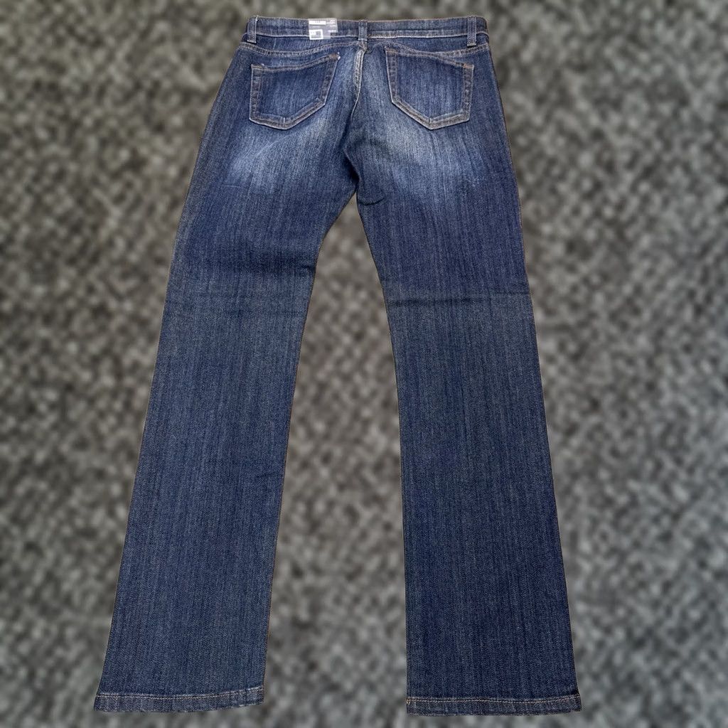 Vintage JCP Slim Straight Jeans Womens 28 6 Petite Low Rise Stretch New Denim Blue 5-Pocket Logo Jeans Mens Womens Size 28" / US 6 / IT 42 - 1 Thumbnail