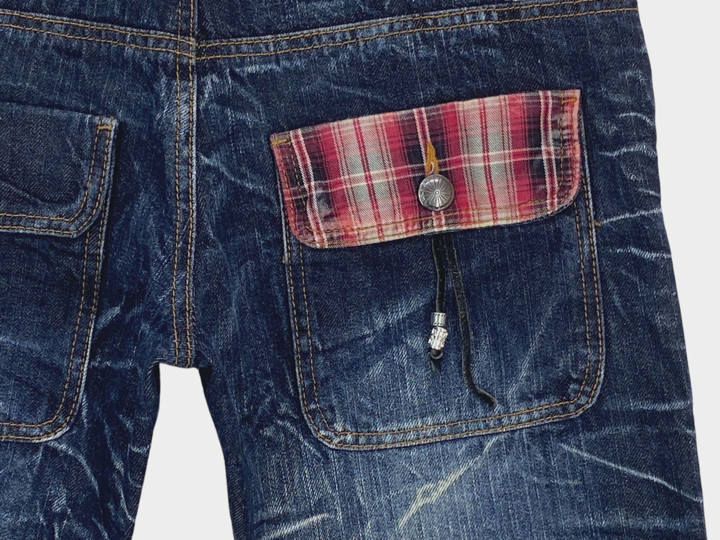 Japanese Brand Nylaus Jeans Double Waist Cropped Jeans Japanese Jeans Size US 29 - 10 Thumbnail