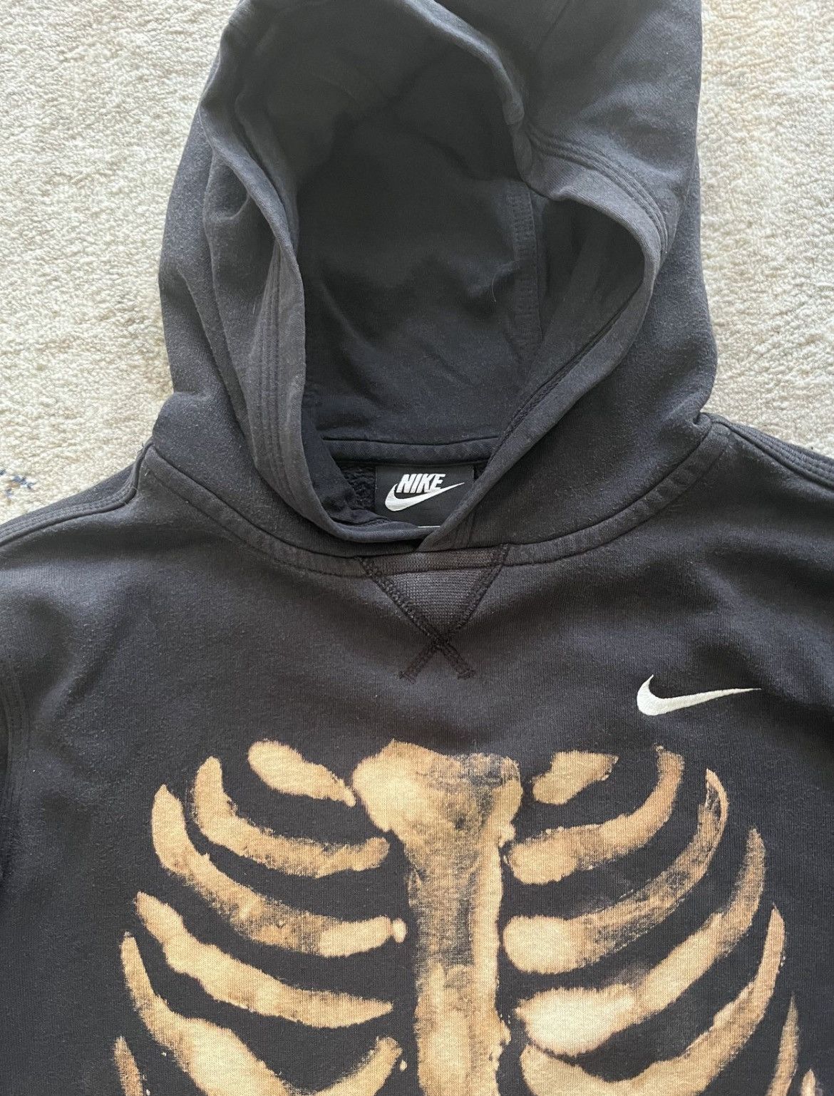 Nike × Vintage VTG Balenci Style Skeleton X-Ray Hoodie (Youth XL) Size US XXS / EU 40 - 5 Thumbnail