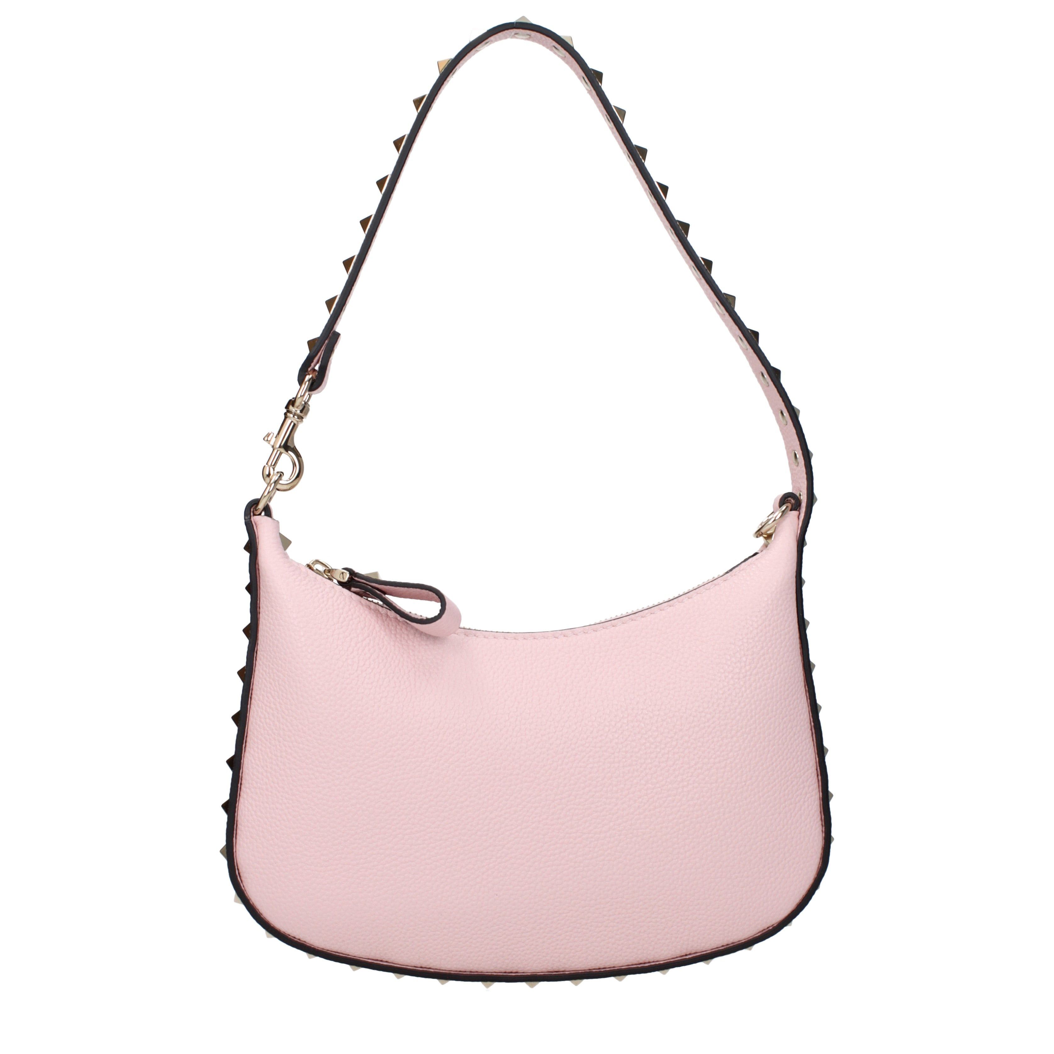 Valentino x Valentino Garavani Shoulder Bag In Leather in Beige, Women's