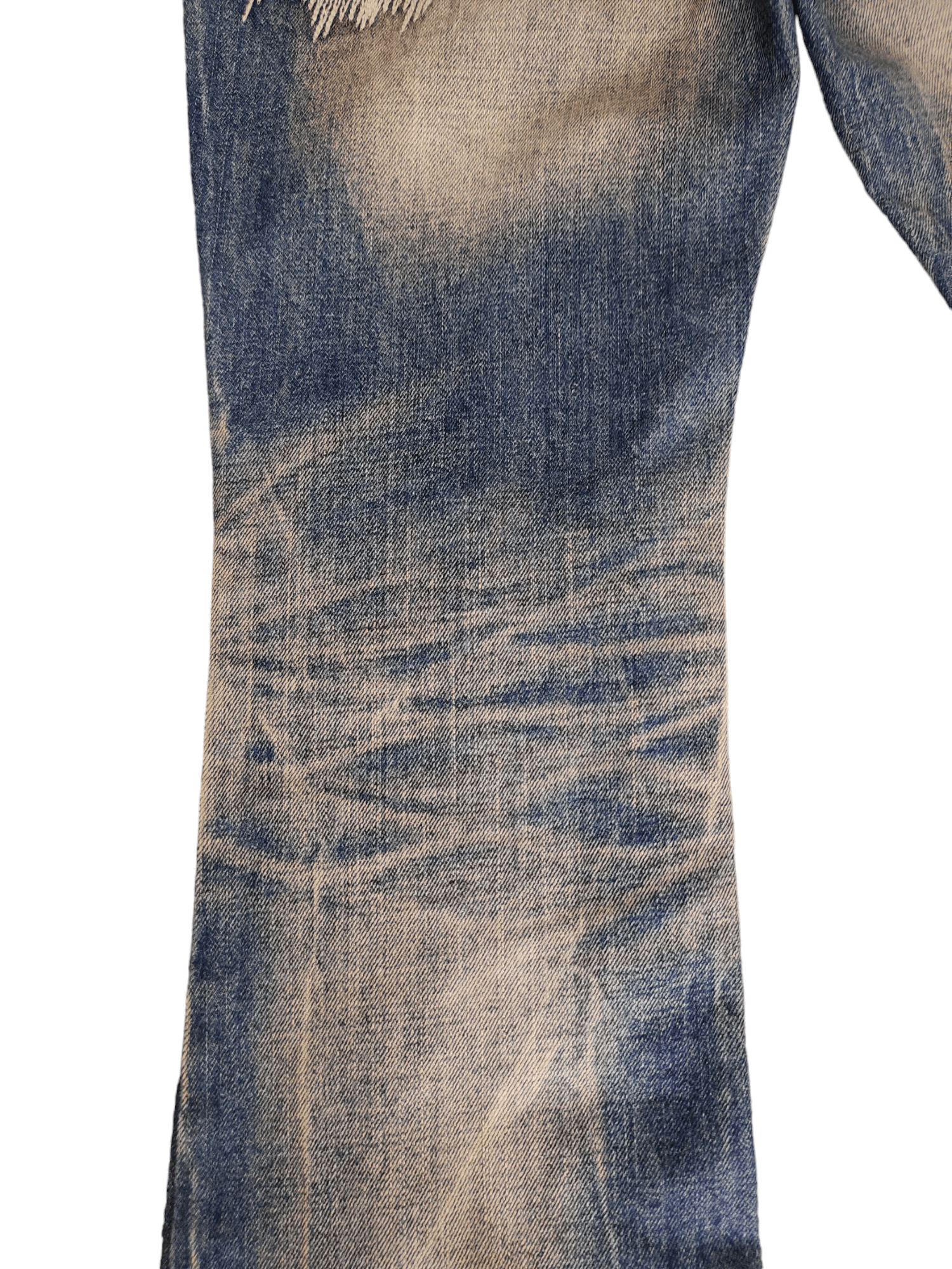 GOSTAR DE FUGA Flare Jeans Fuga Boro Sew Distress Faded Denim Bootcut Y2k Size US 31 - 15 Thumbnail