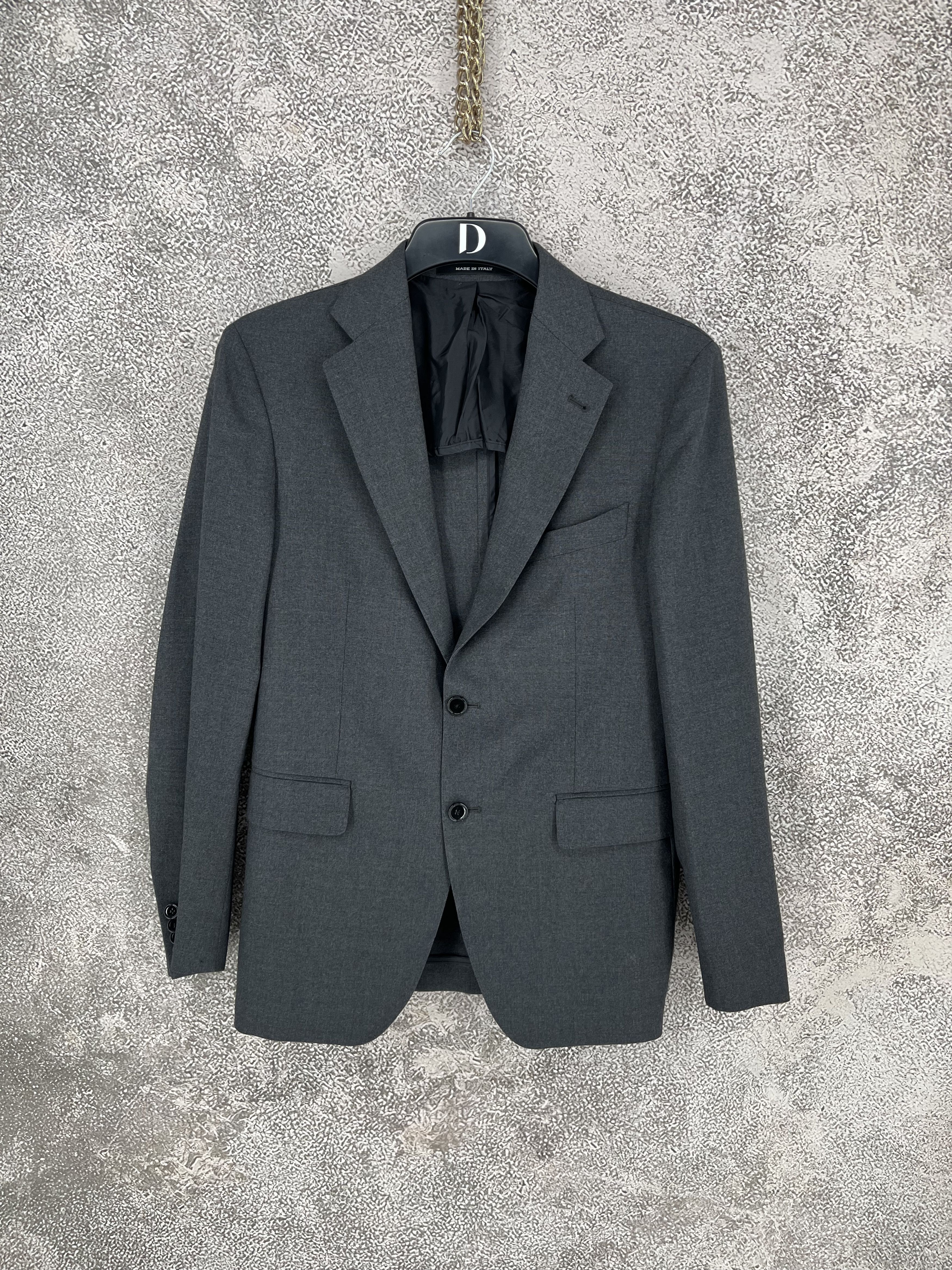 Vintage Tagliatore Virgin Wool Grey Checkered Blazer Made In Italy Size 46R - 1 Thumbnail