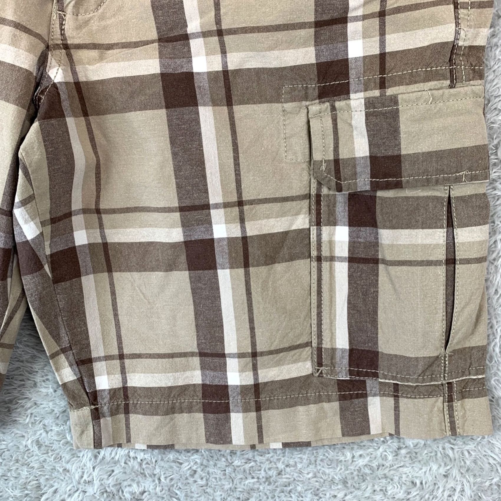 Vintage Urban Pipeline Cargo Shorts Mens Size 36 Check Cotton Workwear Pockets, Men's — image 6 of 6