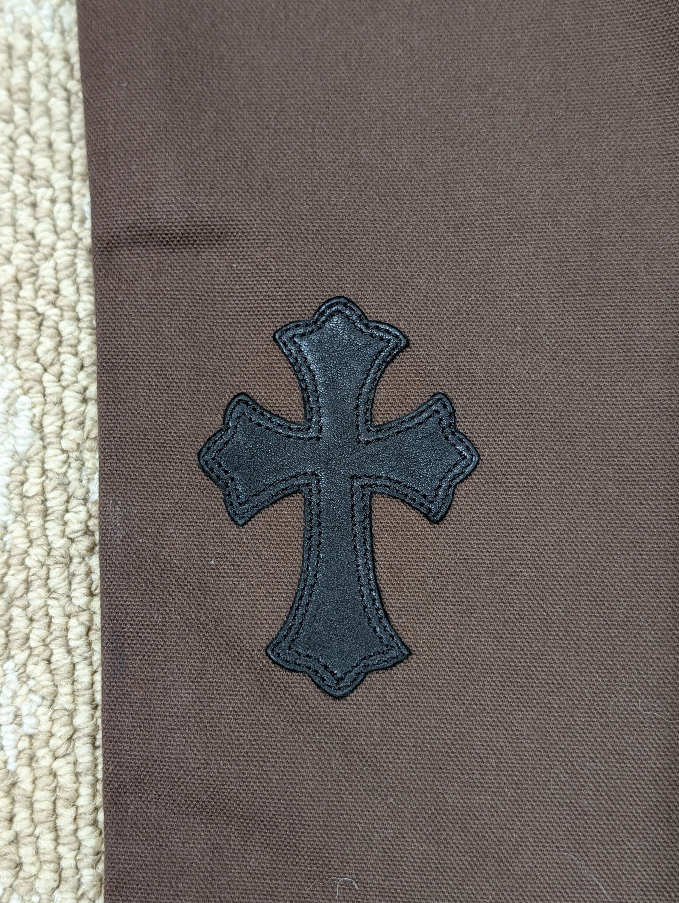 Chrome Hearts Brown Double Knee Cross Patch Carpenter Pants Size US 34 / EU 50 - 16 Thumbnail