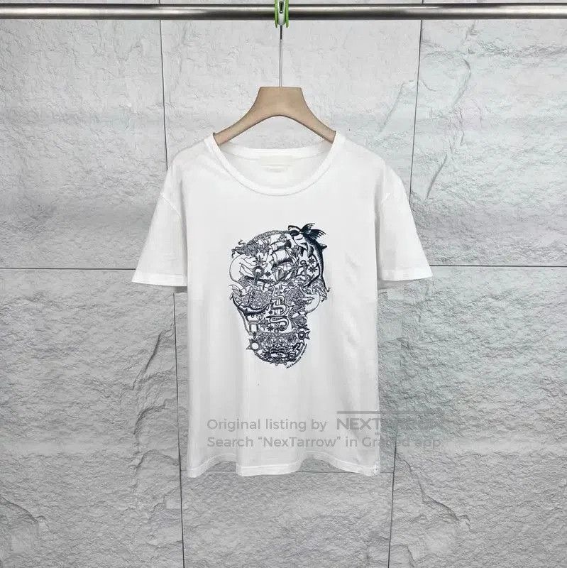 Alexander McQueen Alexander McQueen Men's White Cotton T-Shirt . Size US M / EU 48-50 / 2 - 1 Thumbnail