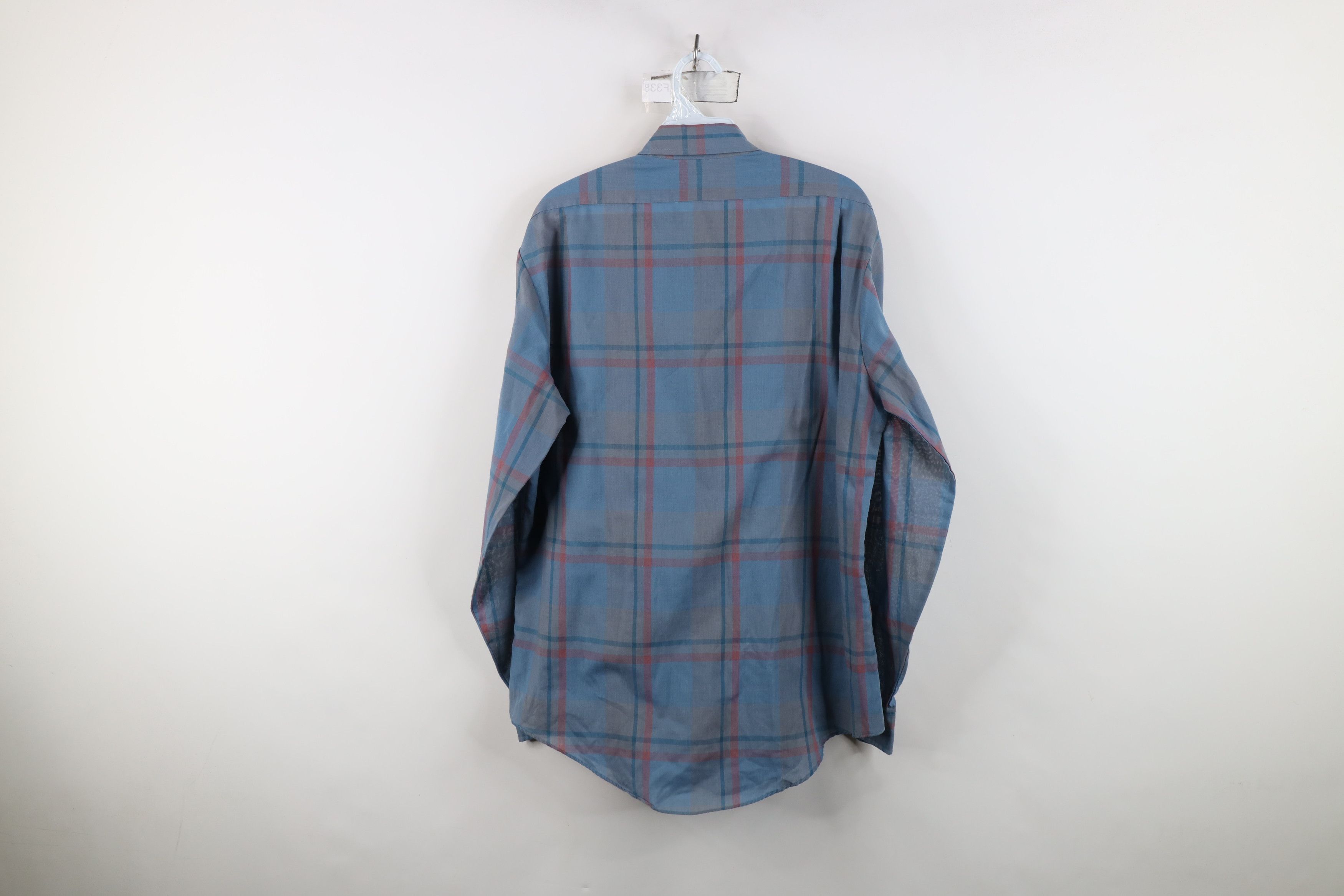 Levi's Vintage 80s 90s Levis Sheer Collared Button Down Shirt Plaid Size US L / EU 52-54 / 3 - 9 Thumbnail