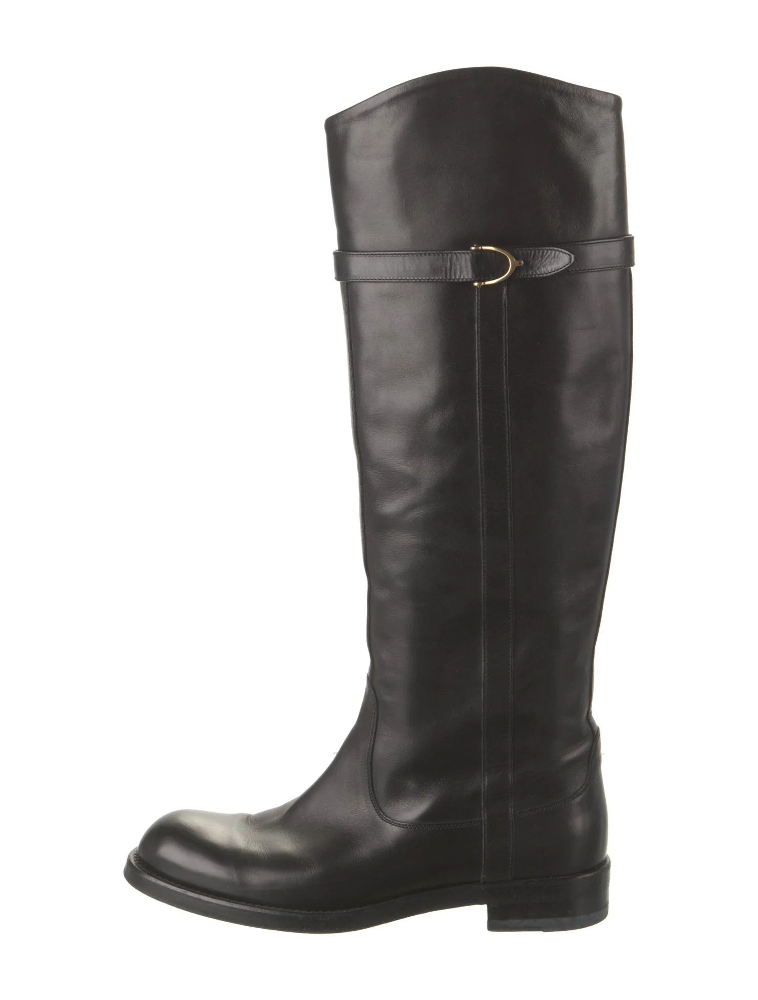 Gucci Gucci Web Accent Leather Riding Boots Size US 11 / IT 41 - 1 Thumbnail