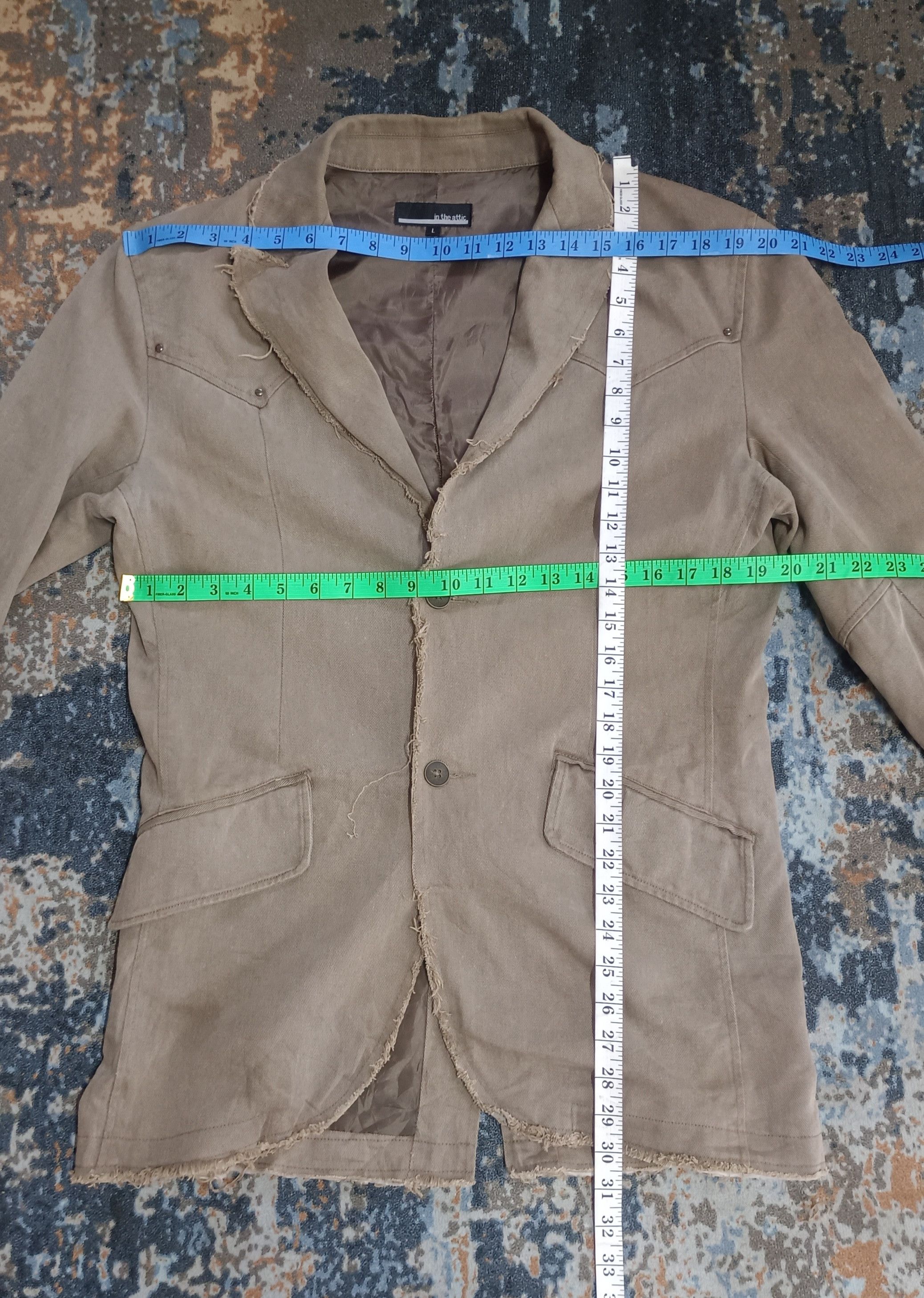 In The Attic Rare🔥 In The Attic Distressed Jeans Jacket Ifsixwasnine lgb Size US M / EU 48-50 / 2 - 12 Thumbnail