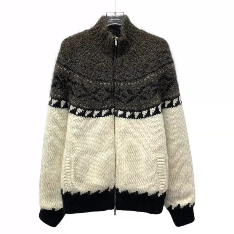 Saint Laurent Paris Colour matching wool mohair blended st