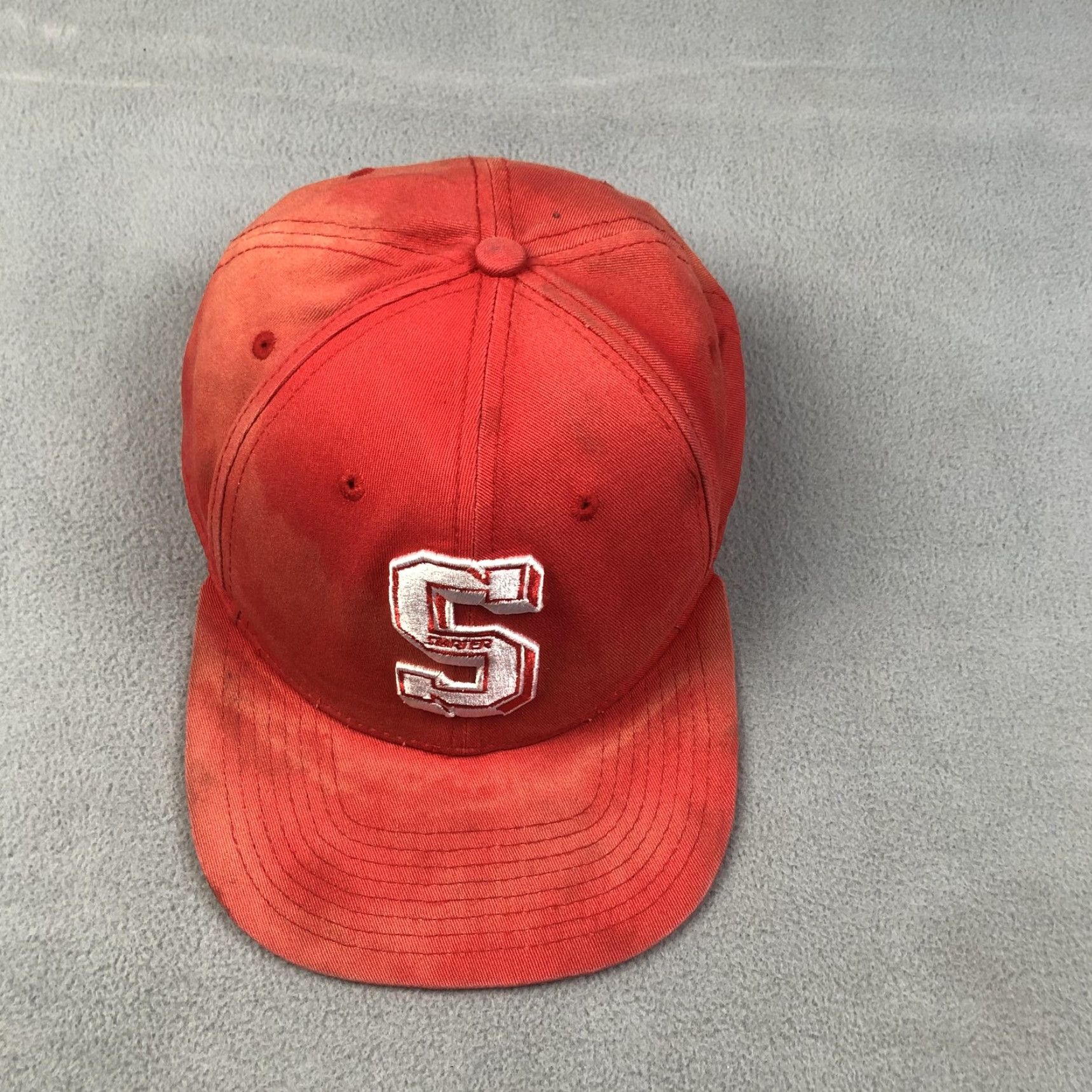 Starter VINTAGE Starter Hat Snap Back Baseball Cap One Size Red Embroidered S Logo Men's Cap Size ONE SIZE - 3 Thumbnail