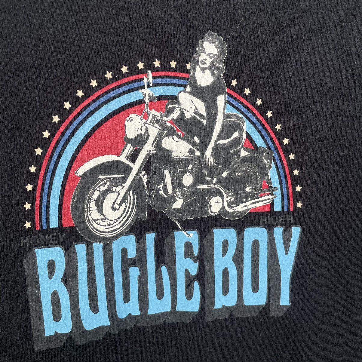 Harley Davidson × Vintage × West Coast Choppers 1990s Bugle Boy Honey Rider Choppers Bikers Motorcycle Tee Size US S / EU 44-46 / 1 - 2 Thumbnail