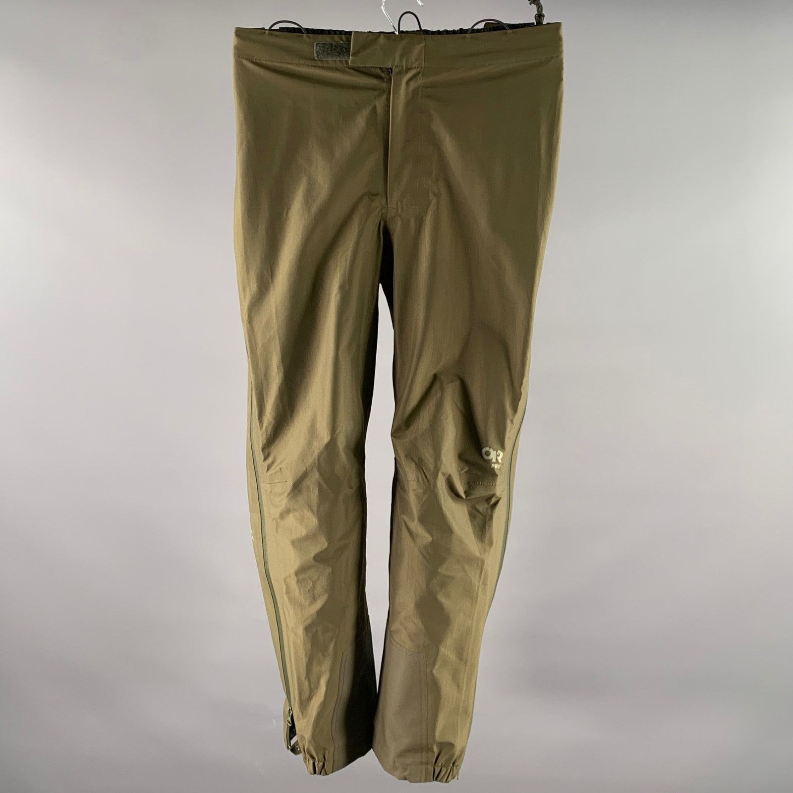 Outdoor Research OUTDOOR RESEARCH S Green Olive Nylon Elastic Zip Side Pants Size US 29 - 1 Thumbnail