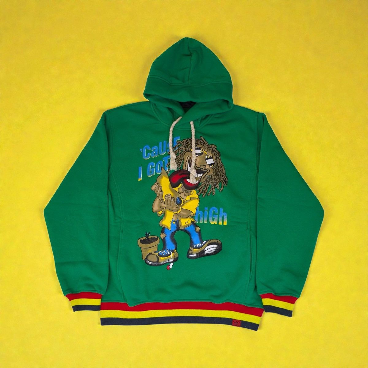 Vintage Cuz I Got High Vintage 420 Weed Marihuana Skater Hoodie 00s Size US XL / EU 56 / 4 - 1 Thumbnail
