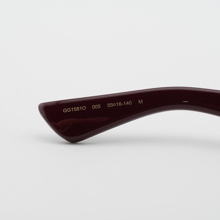 Gucci Gucci GG1581O 005 Eyeglasses Black 55mm Cat Eye Frame Size ONE SIZE - 8 Thumbnail