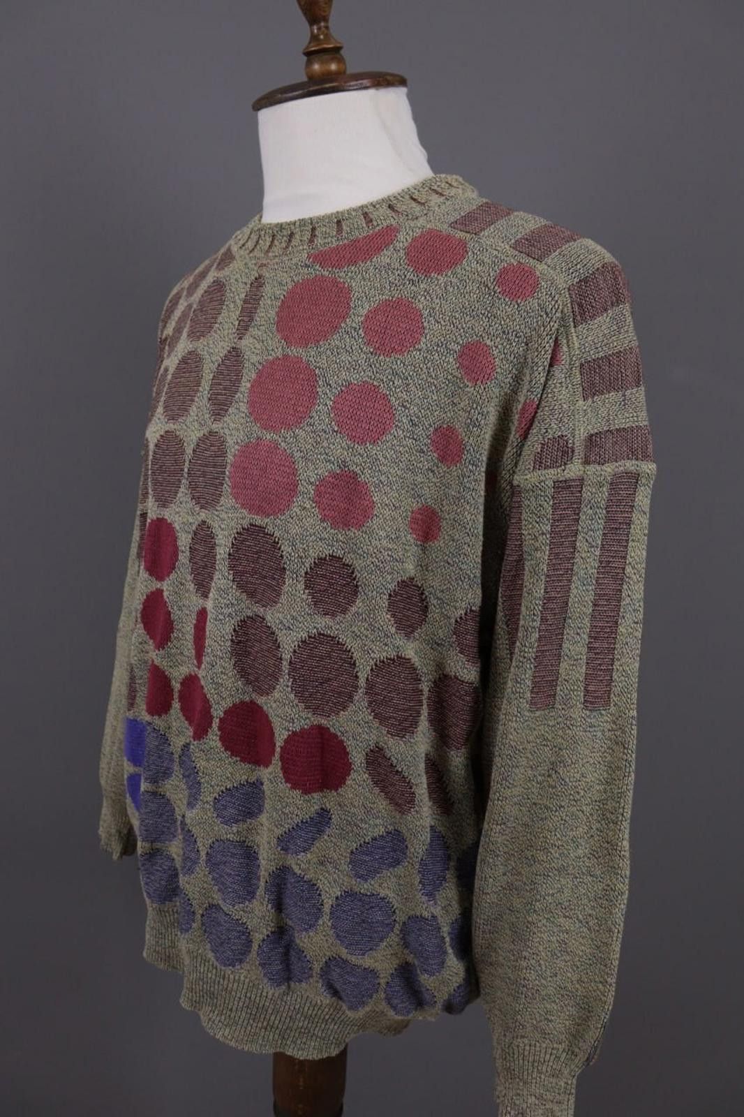 Carlo Colucci Carlo Colucci Crew Neck Multicolour Knit Sweater Size 54 Size US M / EU 48-50 / 2 - 8 Thumbnail