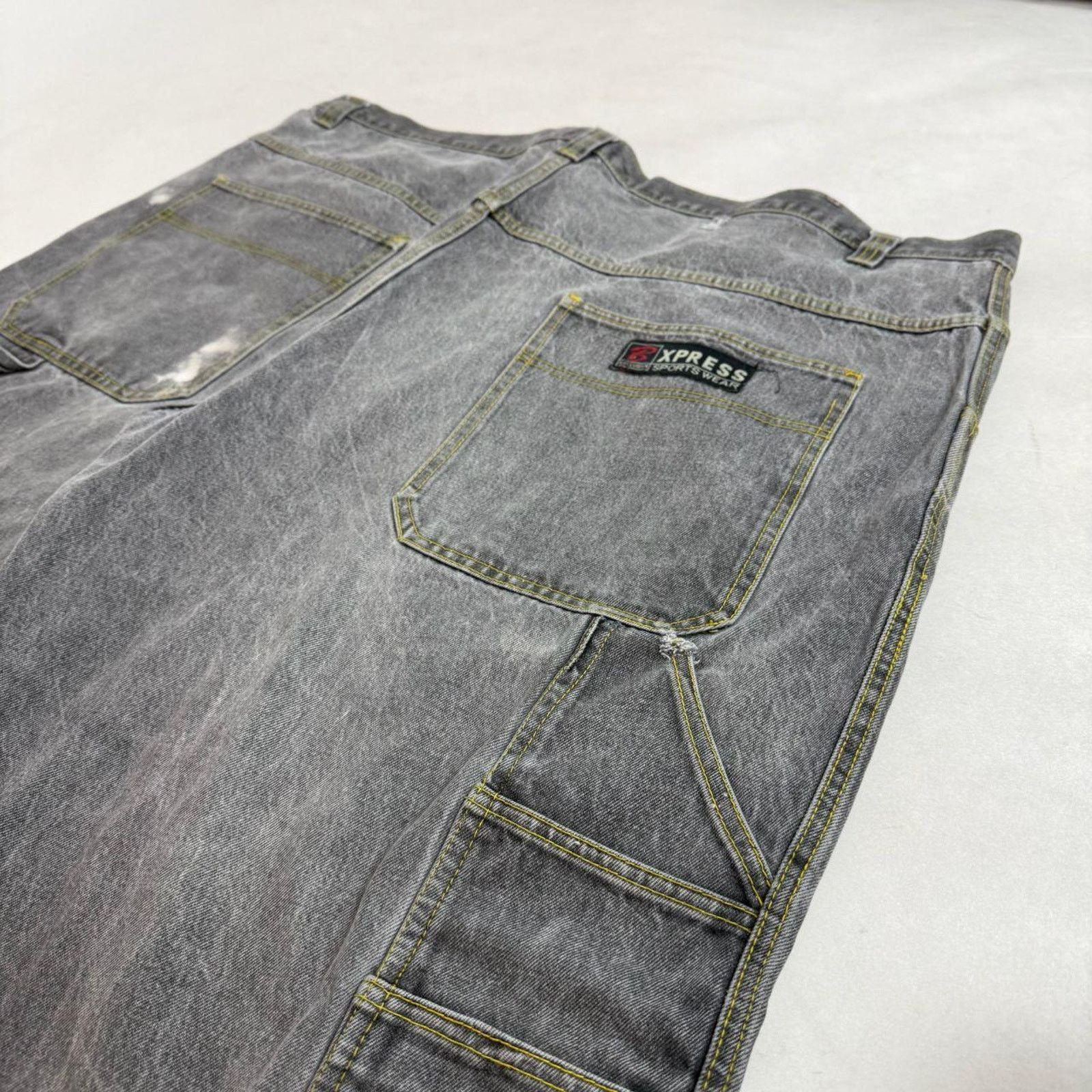 Vintage y2k faded grey carpenter archive baggy wide leg jean