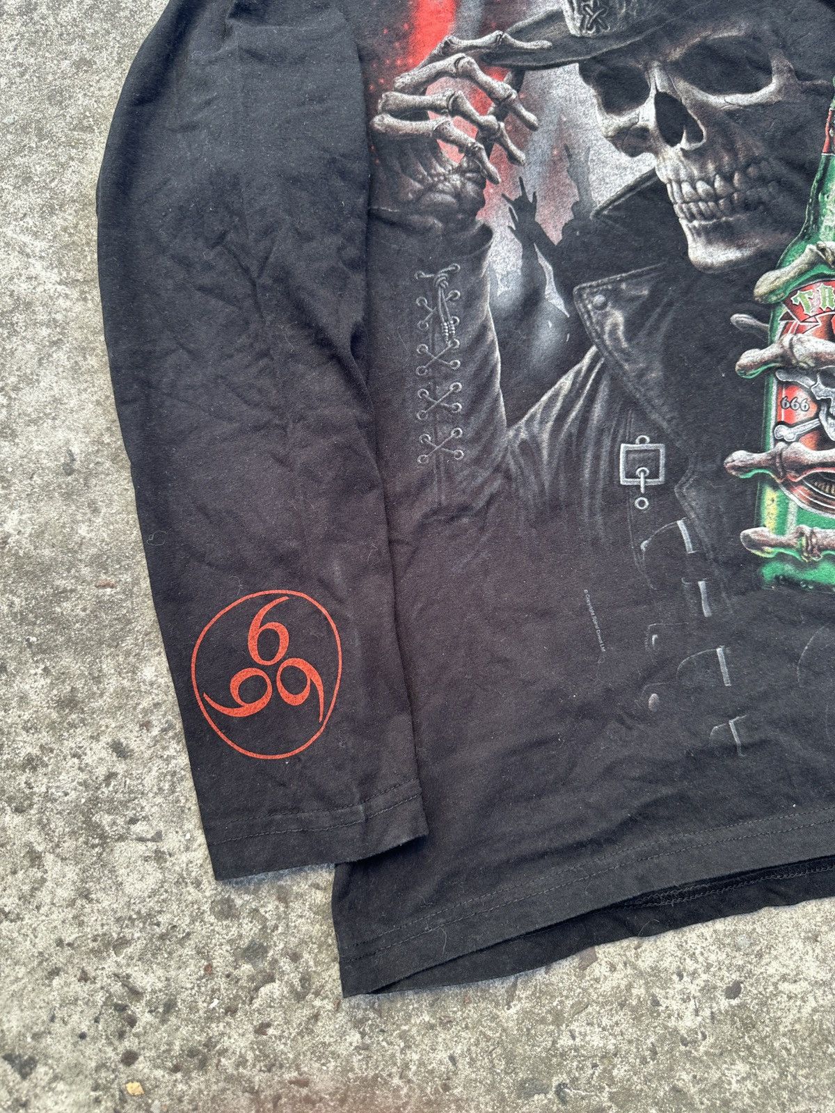 Designer Spiral Triple Beer 666 Long Sleeve Streetwear Vintage USA L Size US L / EU 52-54 / 3 - 2 Thumbnail
