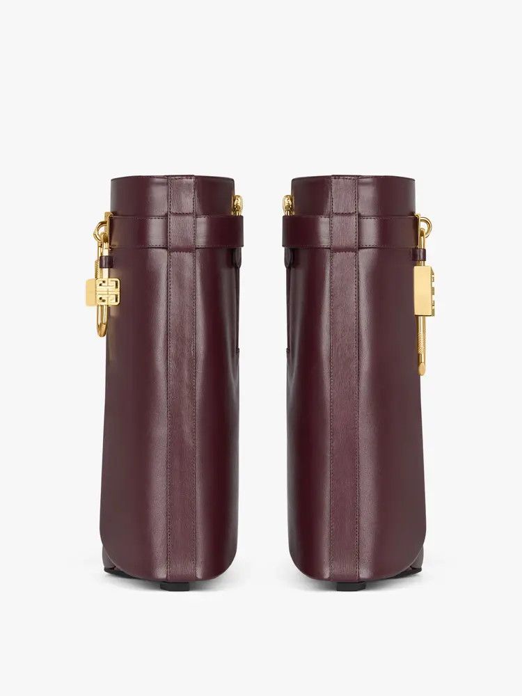 Givenchy o1srvl11e0625 Shark Lock Ankle Boots 90mm in Brown Size US 5 / IT 35 - 4 Thumbnail