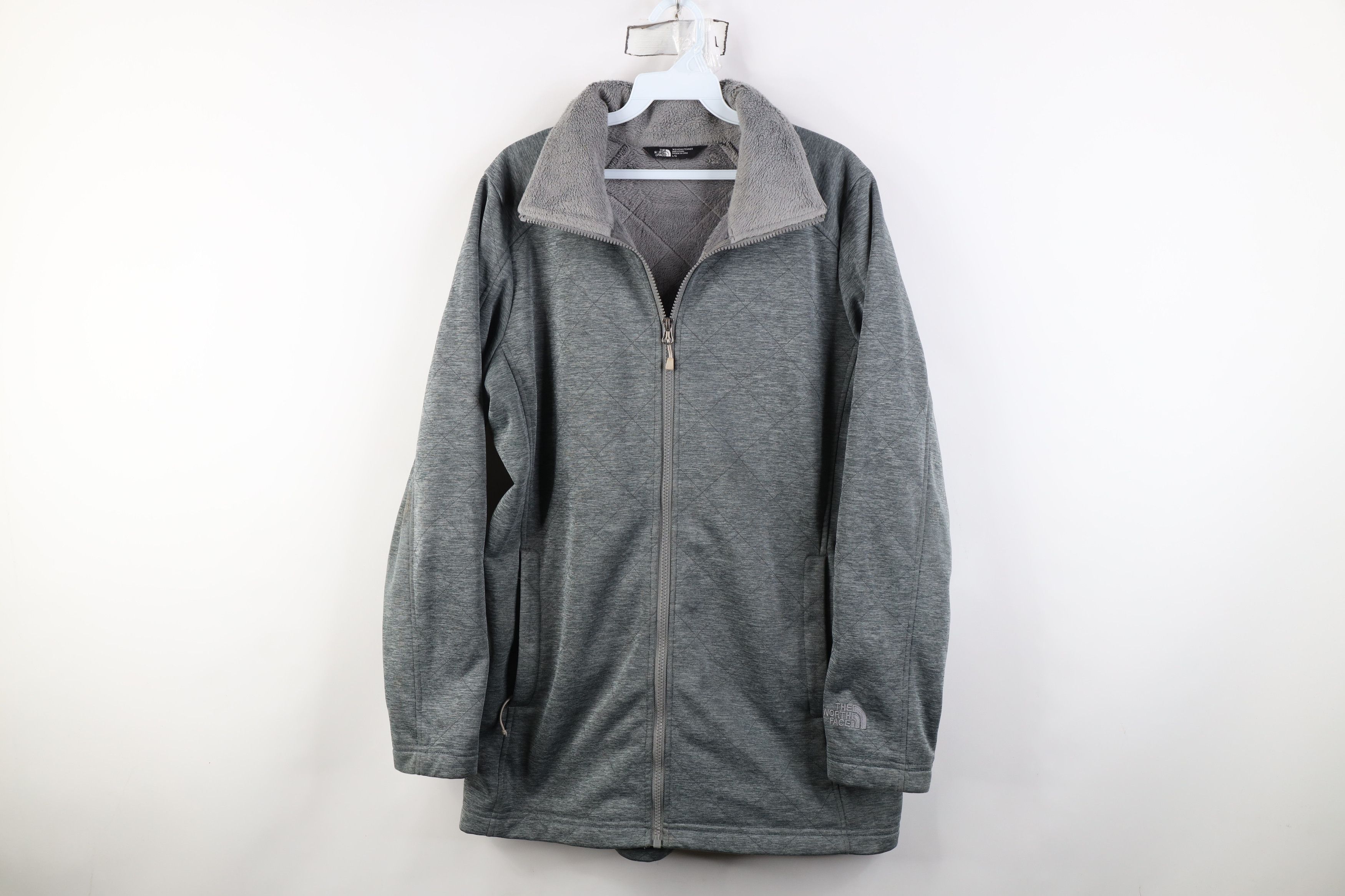 The North Face Vintage Y2K The North Face Quilted Fleece Lined Jacket Gray Size L / US 10 / IT 46 - 1 Thumbnail
